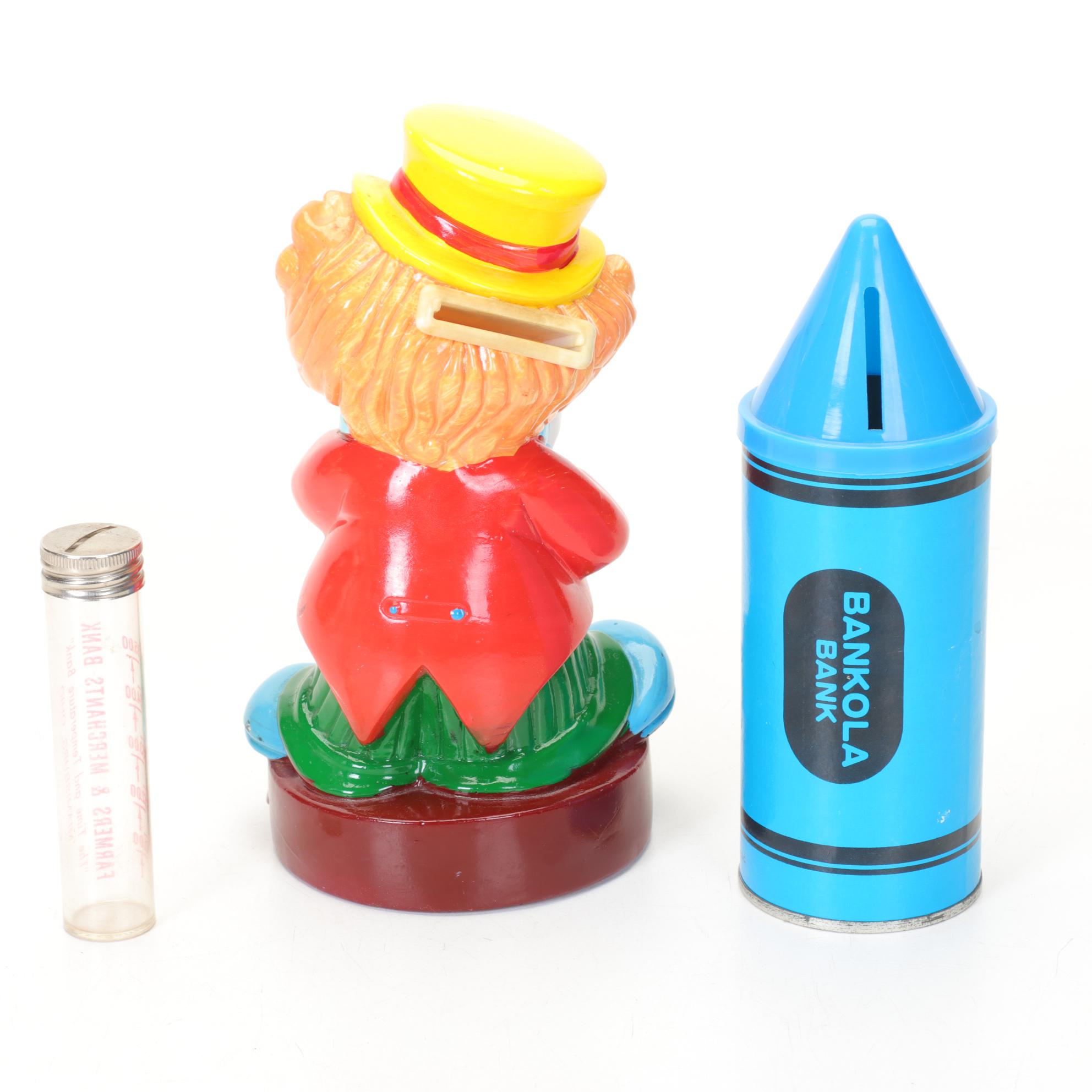 Novelty Coin Banks Including "Money Factory" Mechanical Coin Sorter
