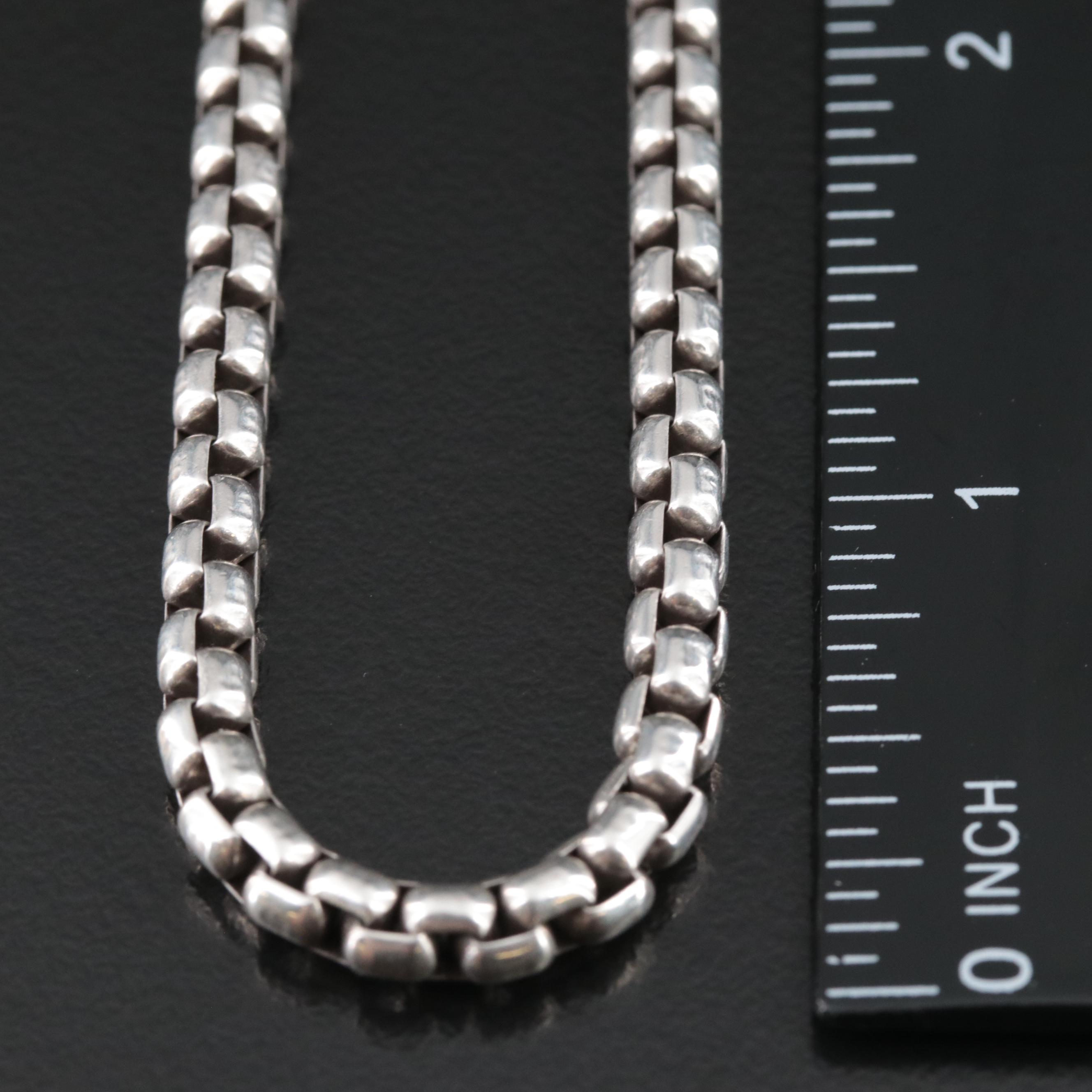 Sterling Box Chain Necklace