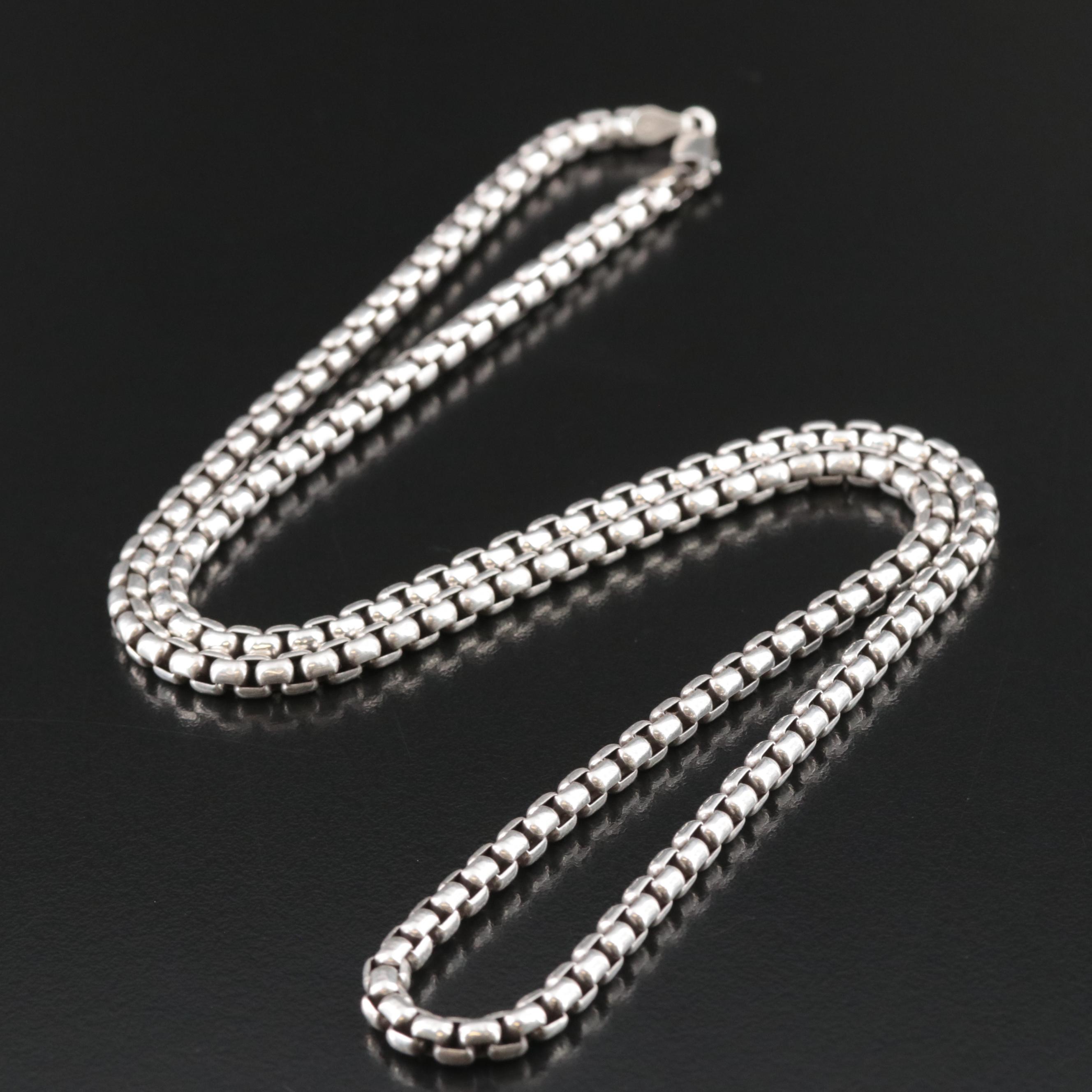 Sterling Box Chain Necklace
