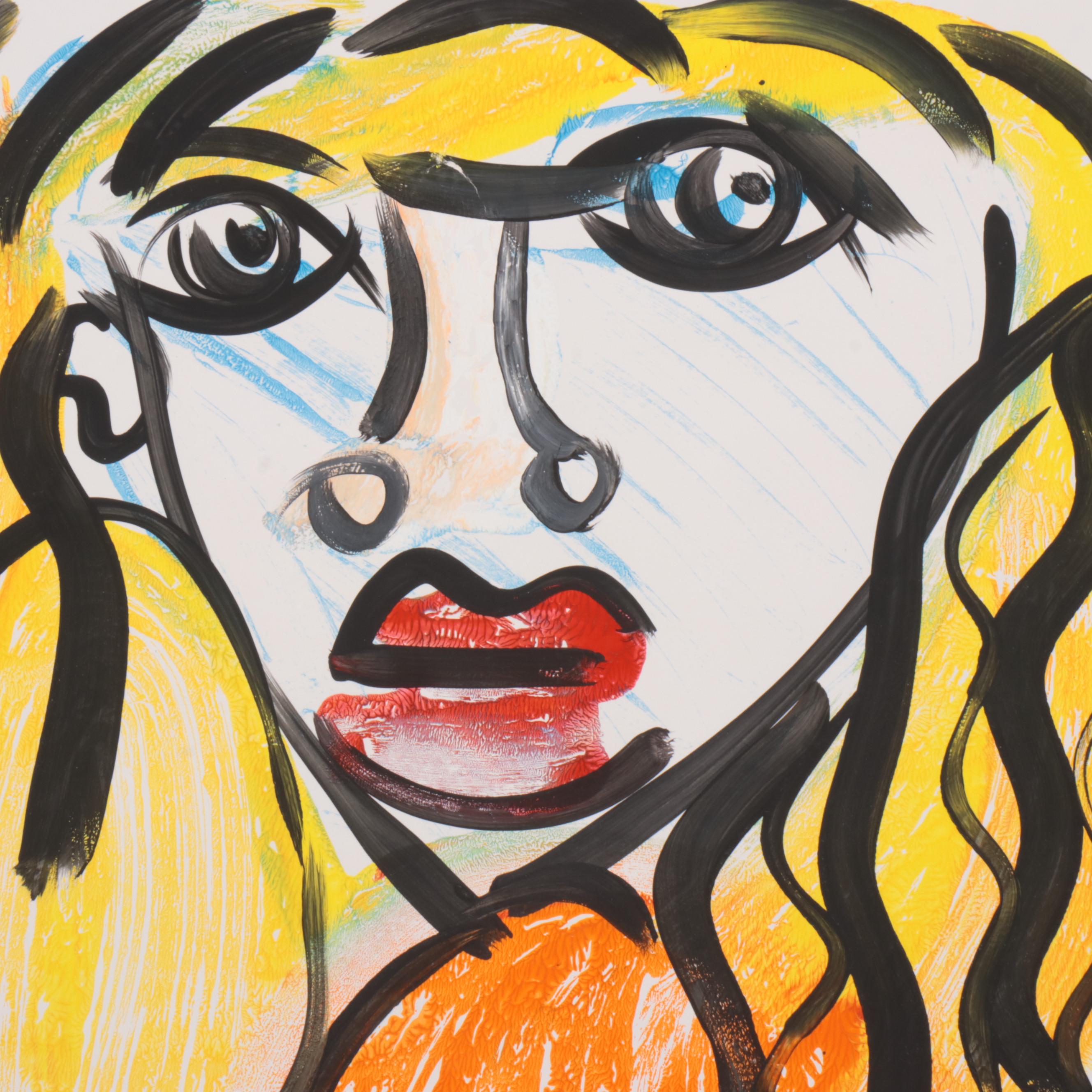 Peter Robert Keil Abstract Acrylic Portrait