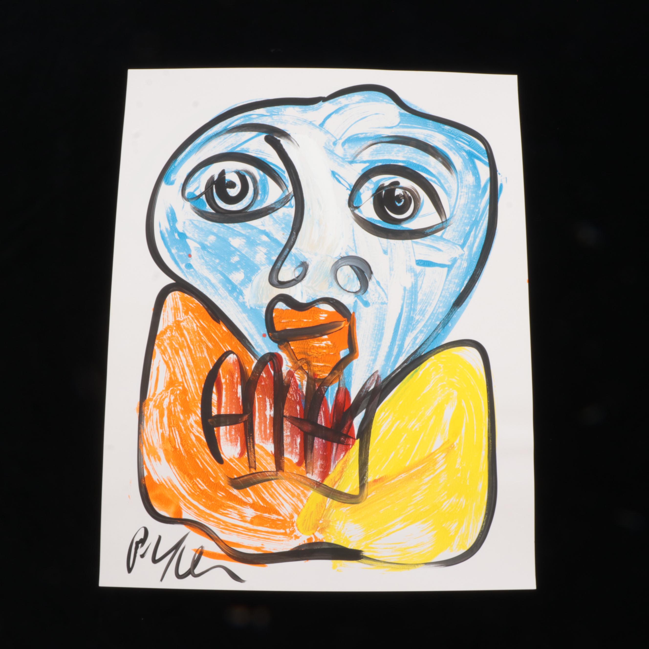 Peter Robert Keil Abstract Acrylic Portrait