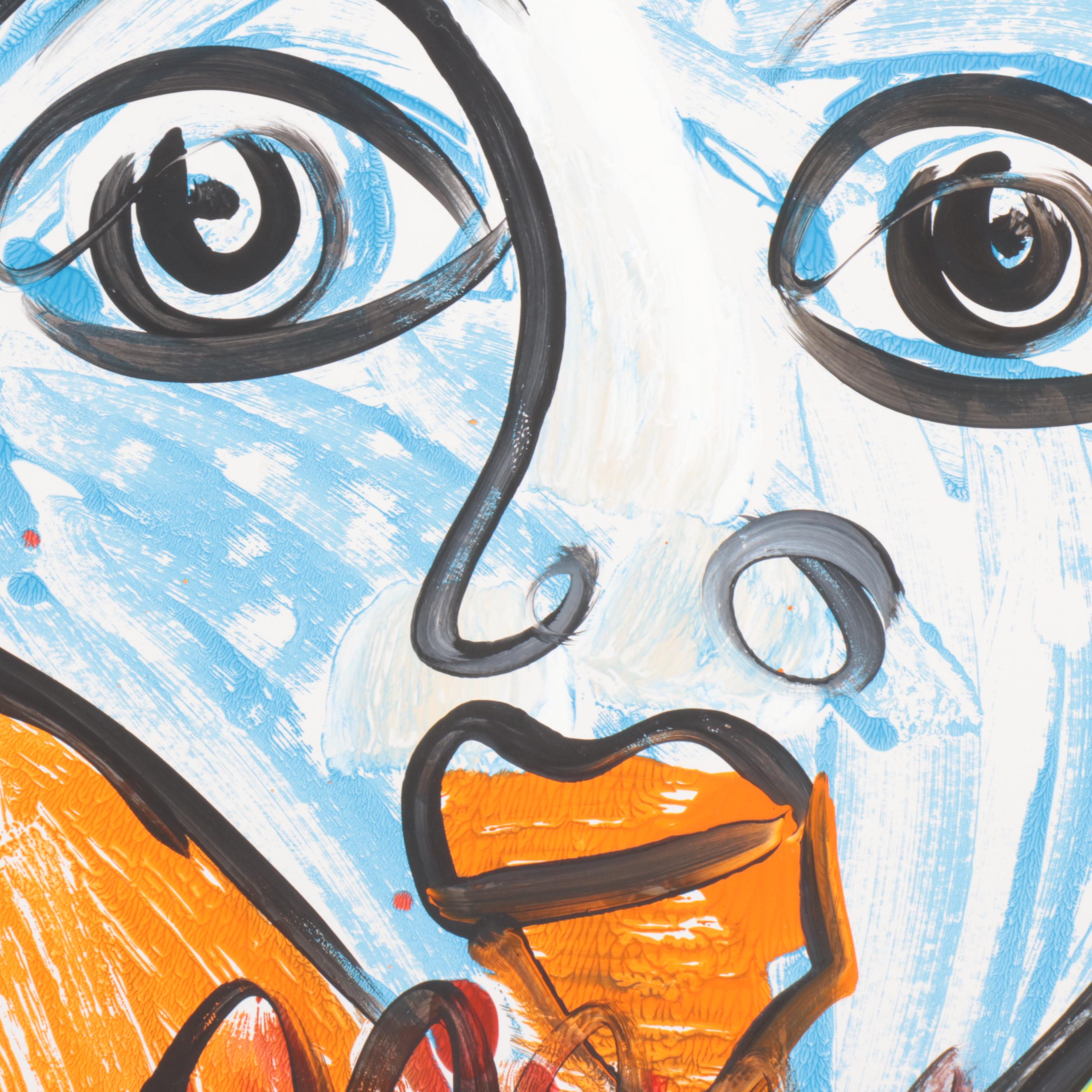 Peter Robert Keil Abstract Acrylic Portrait