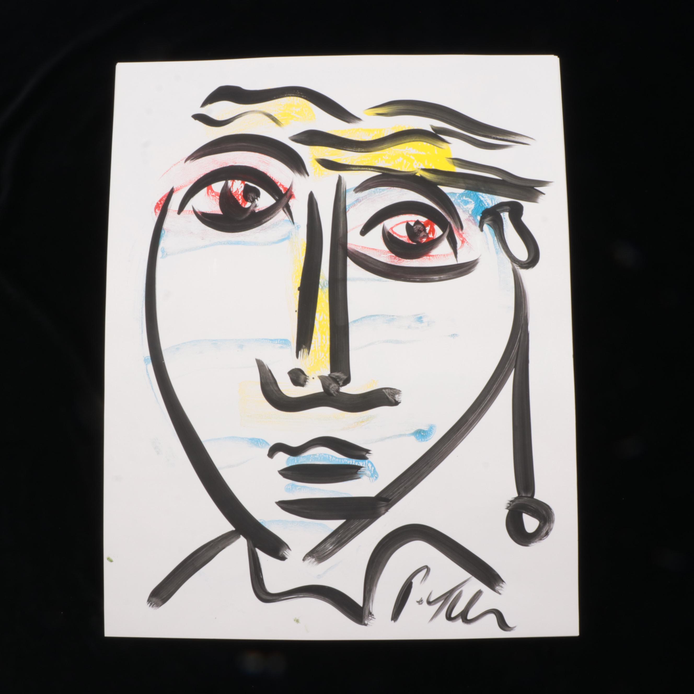 Peter Robert Keil Abstract Acrylic Portrait