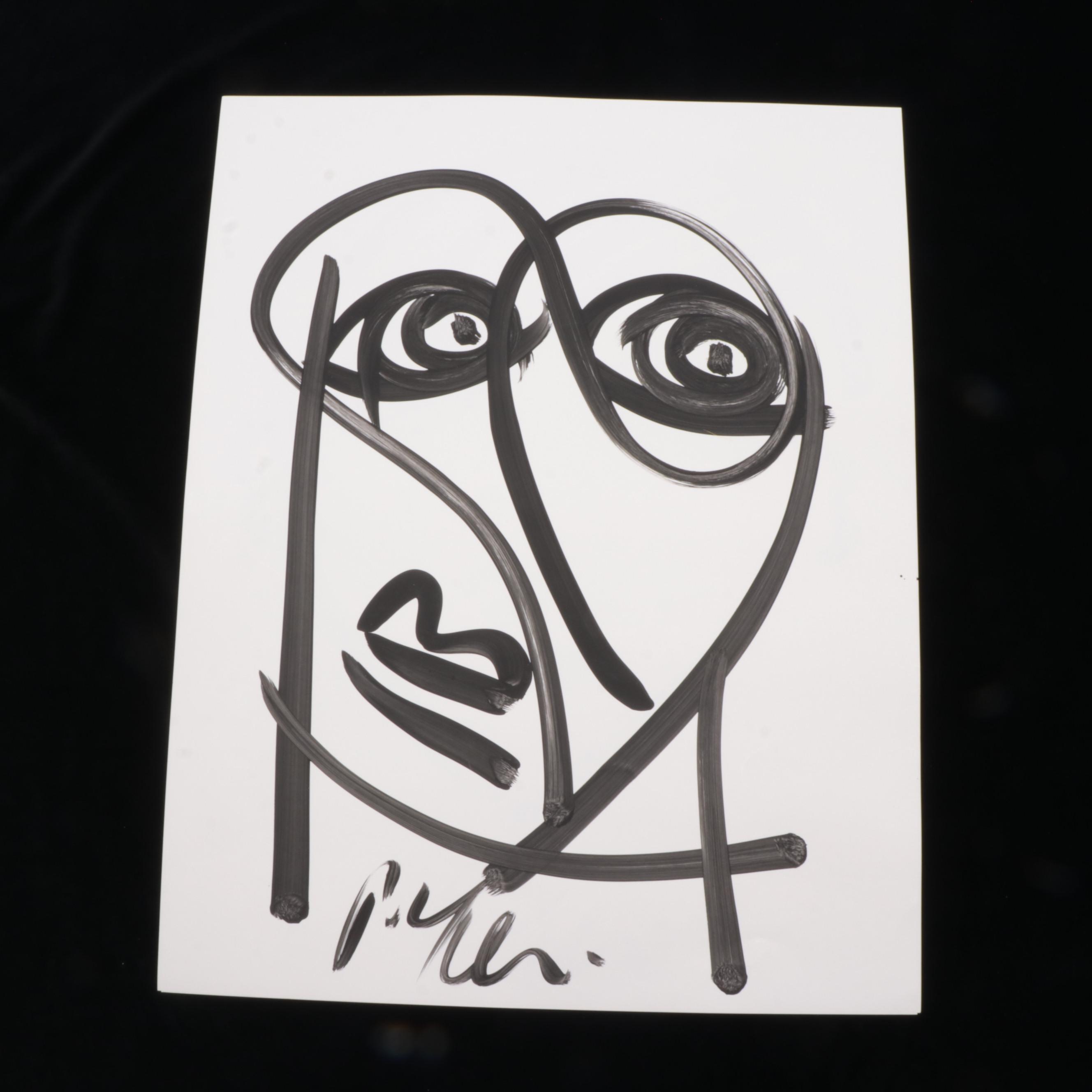 Peter Robert Keil Abstract Acrylic Portrait