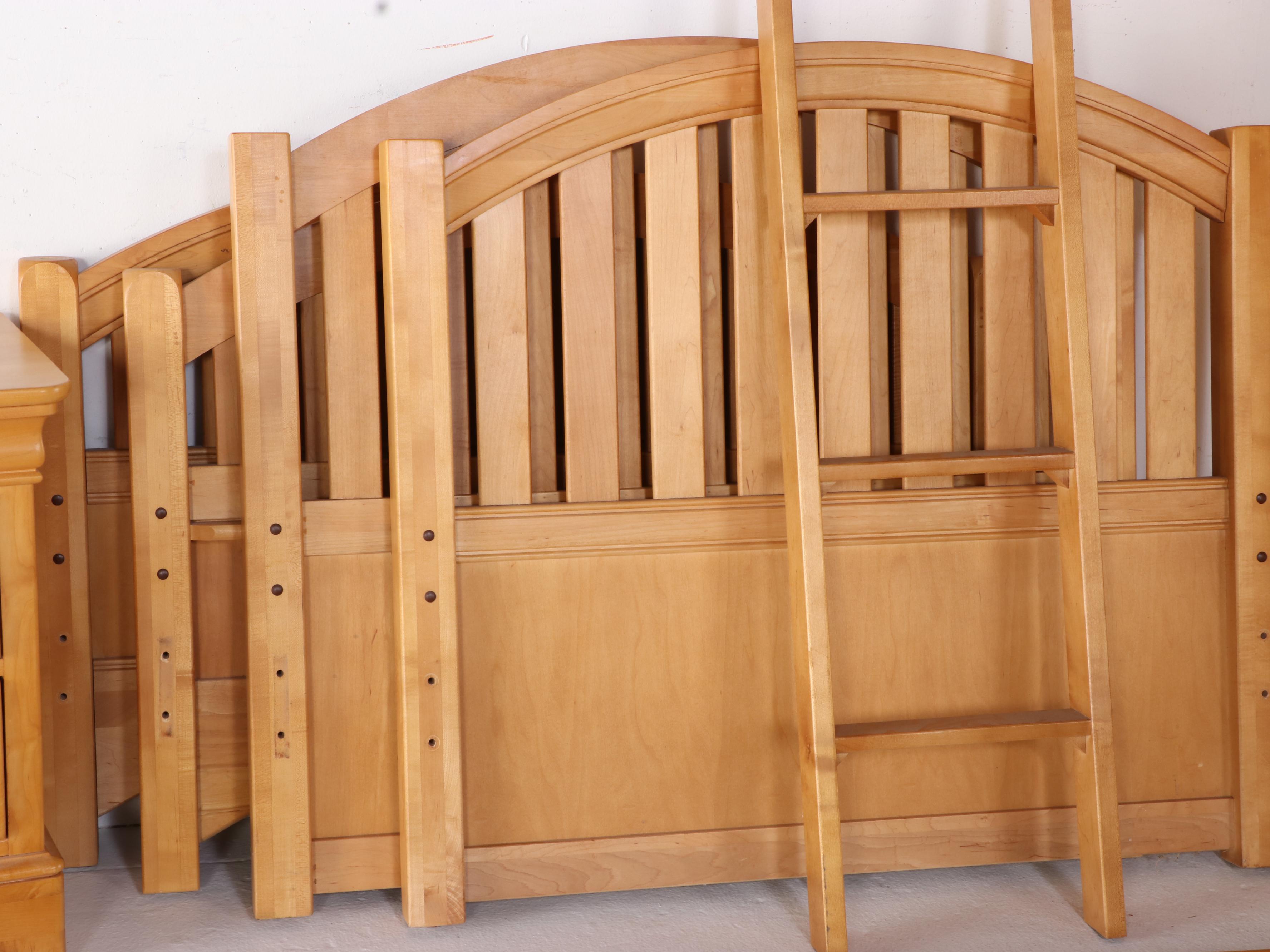 Stanley Furniture Maple Twin Bunk Bed with Chest and Night Stand