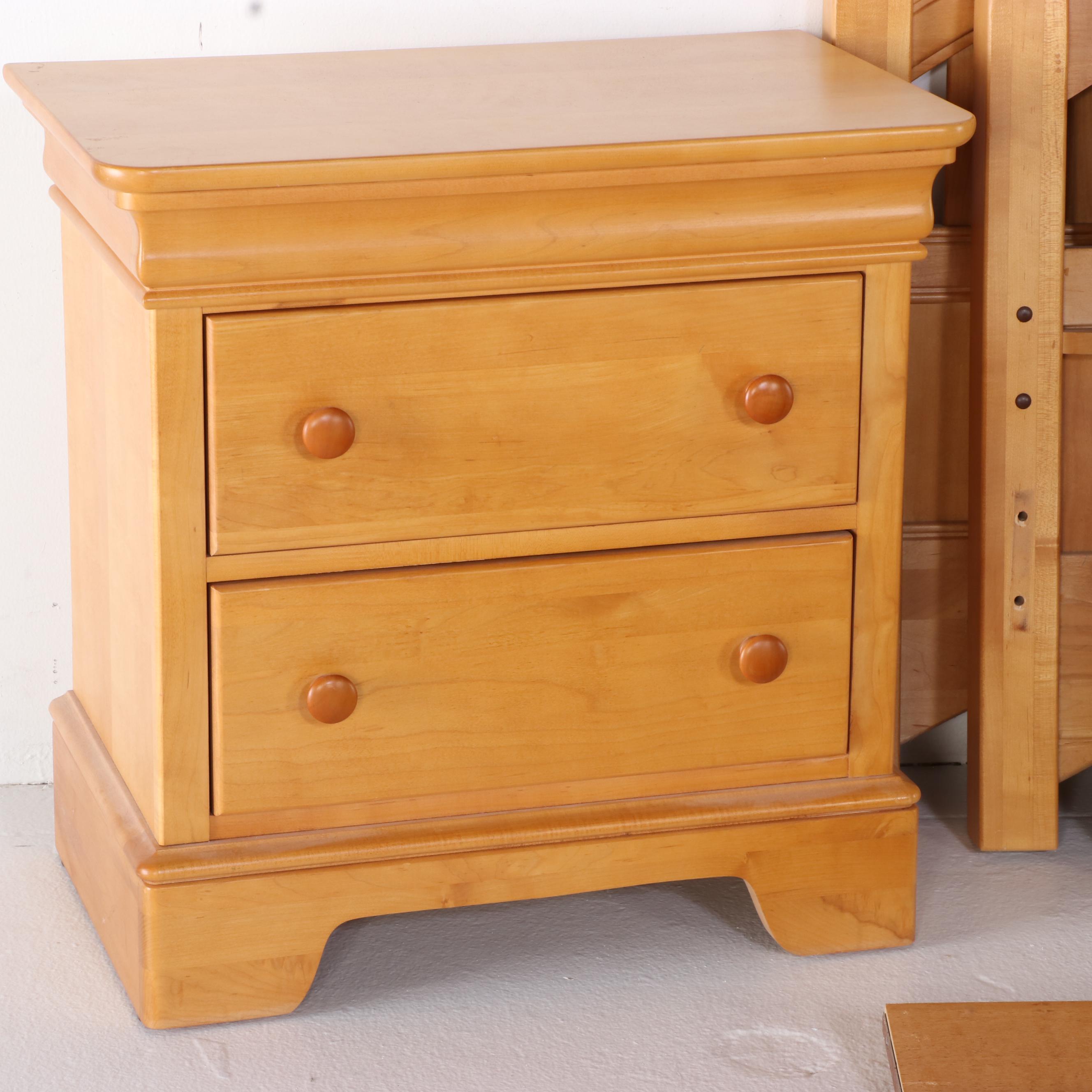 Stanley Furniture Maple Twin Bunk Bed with Chest and Night Stand