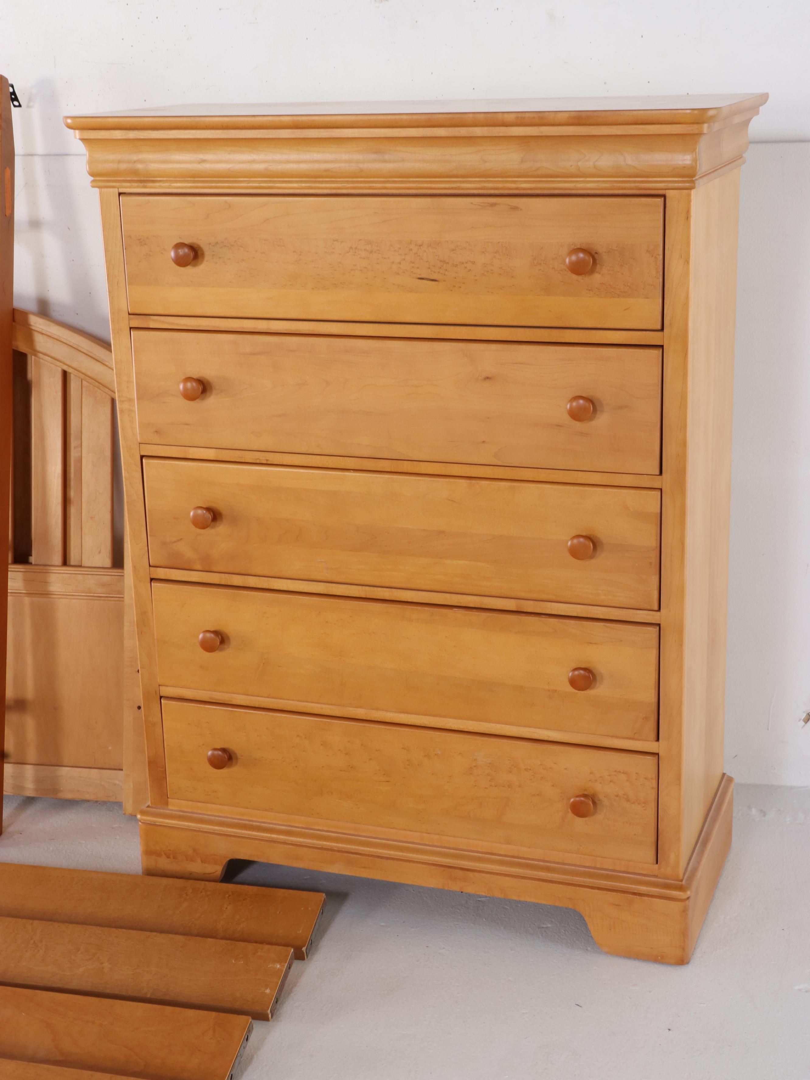 Stanley Furniture Maple Twin Bunk Bed with Chest and Night Stand