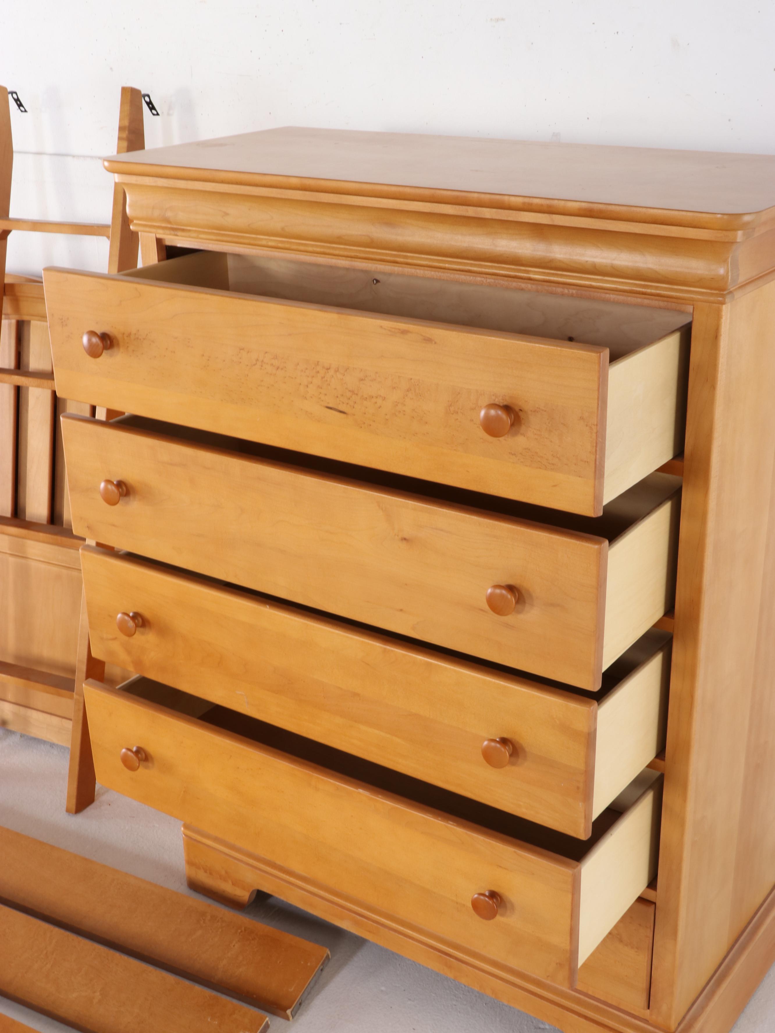 Stanley Furniture Maple Twin Bunk Bed with Chest and Night Stand