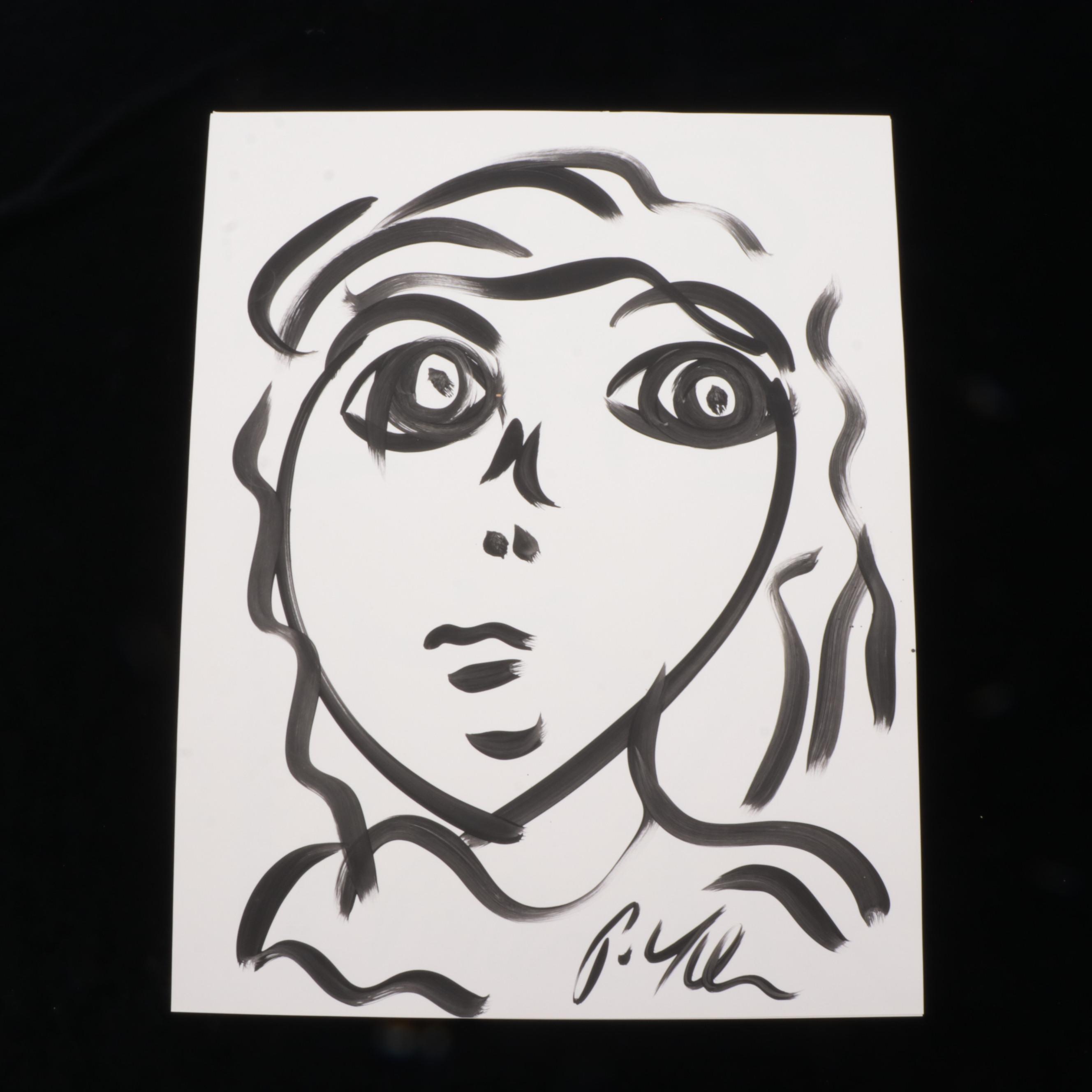 Peter Robert Keil Abstract Acrylic Portrait