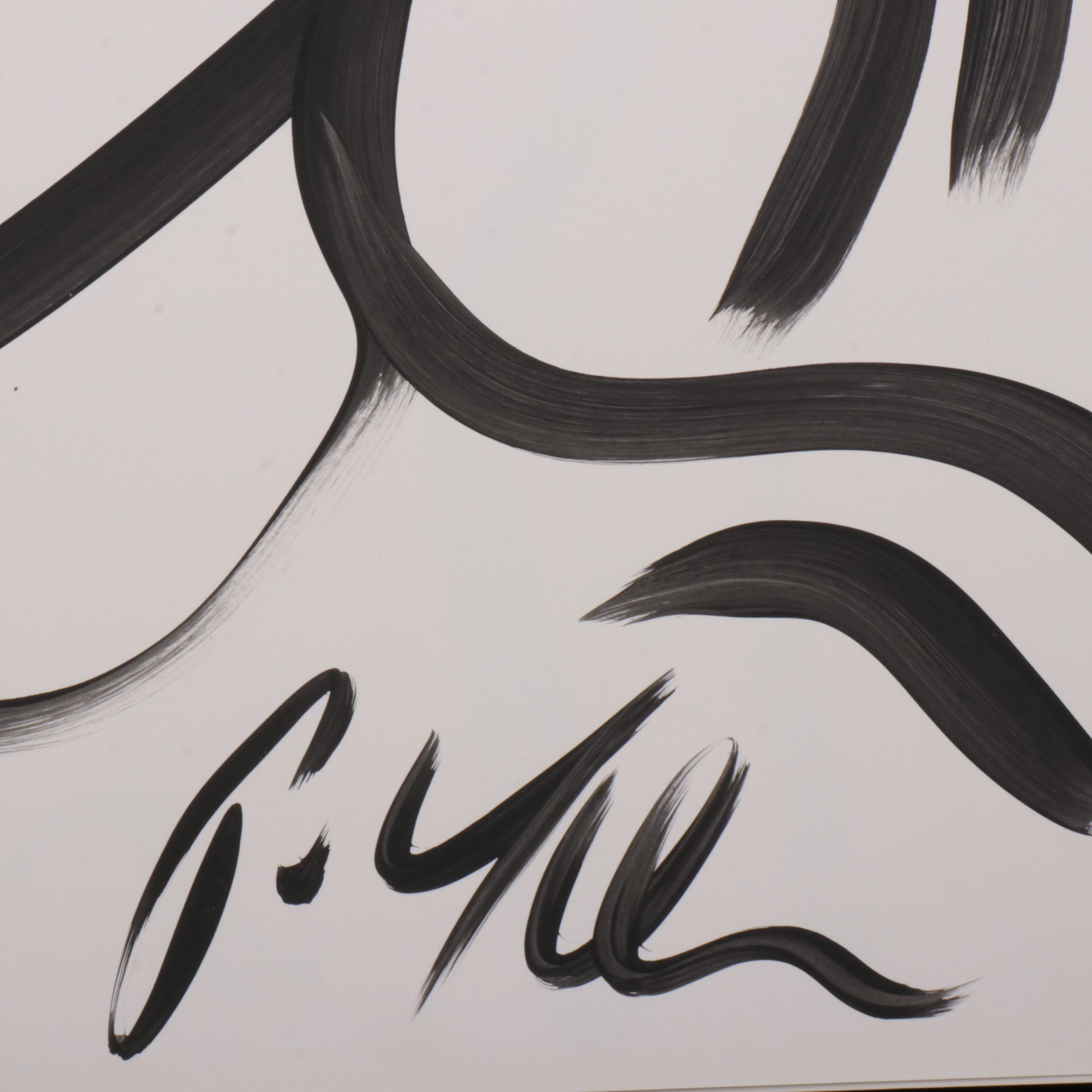 Peter Robert Keil Abstract Acrylic Portrait