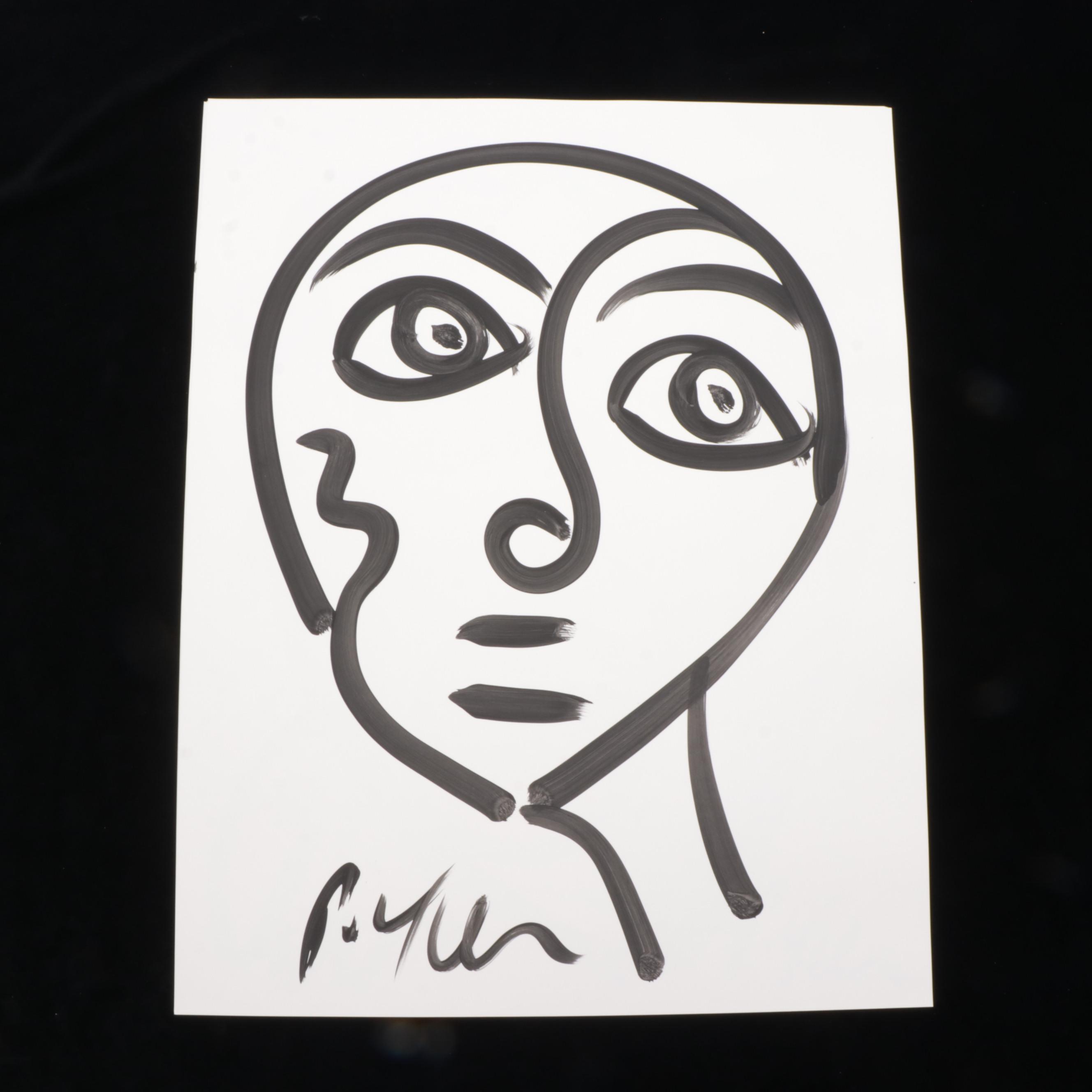 Peter Robert Keil Abstract Acrylic Portrait