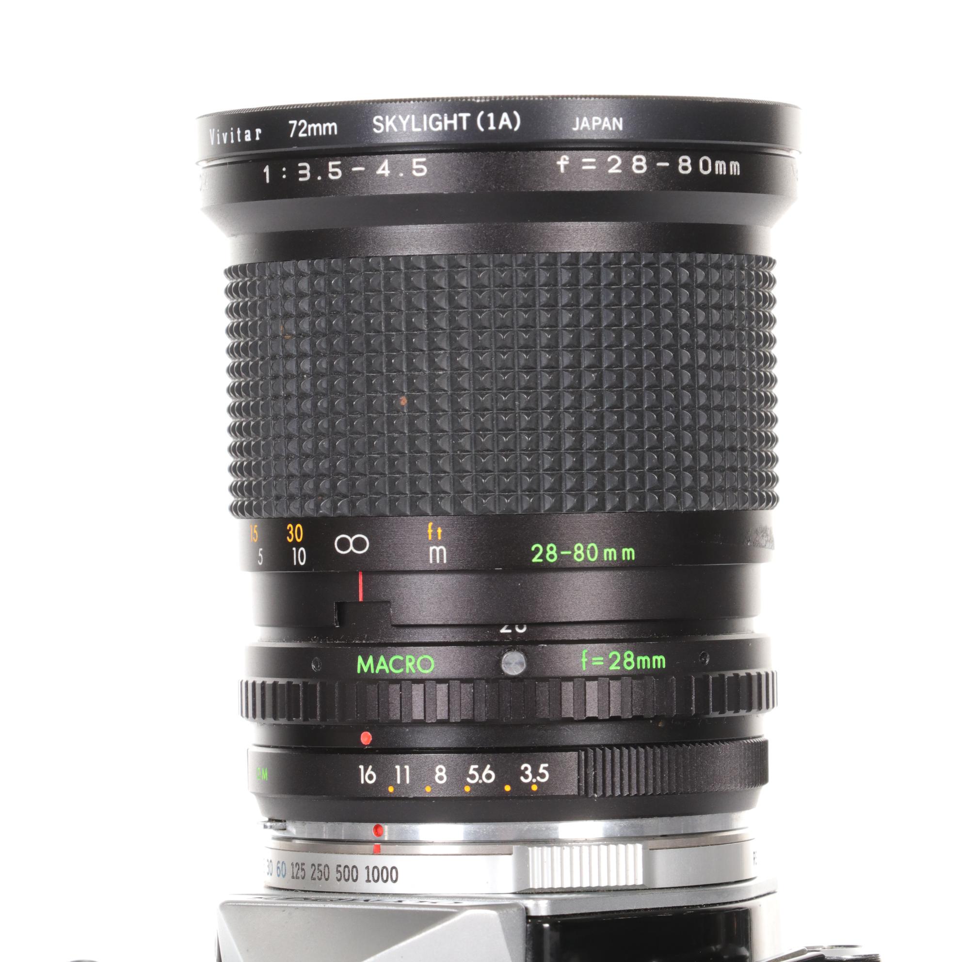 Olympus SLR Camera Bodies with Lenses and Other Accessories