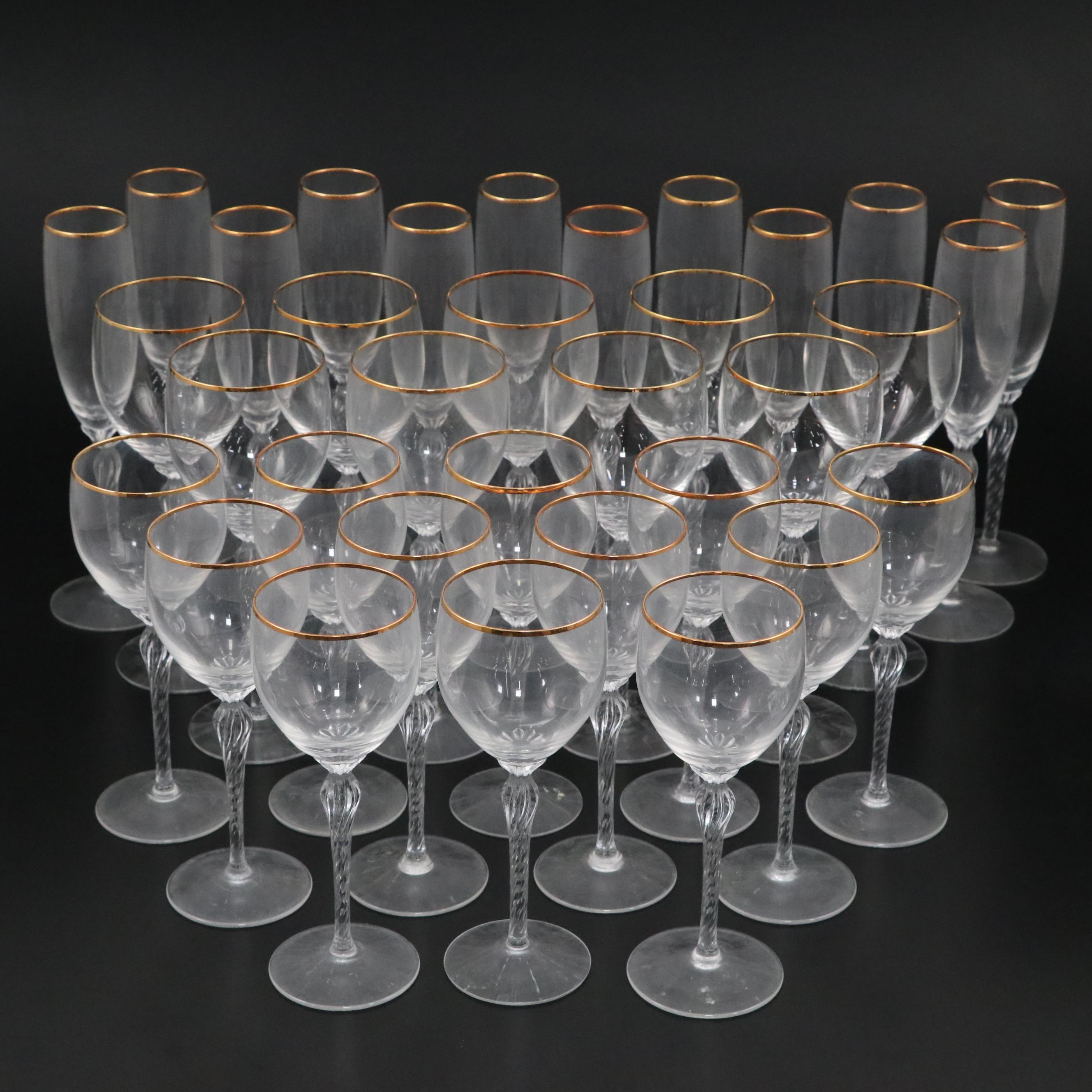 Lenox "Monroe" Glass Water Goblet, Fluted Champagne and Wine Glasses
