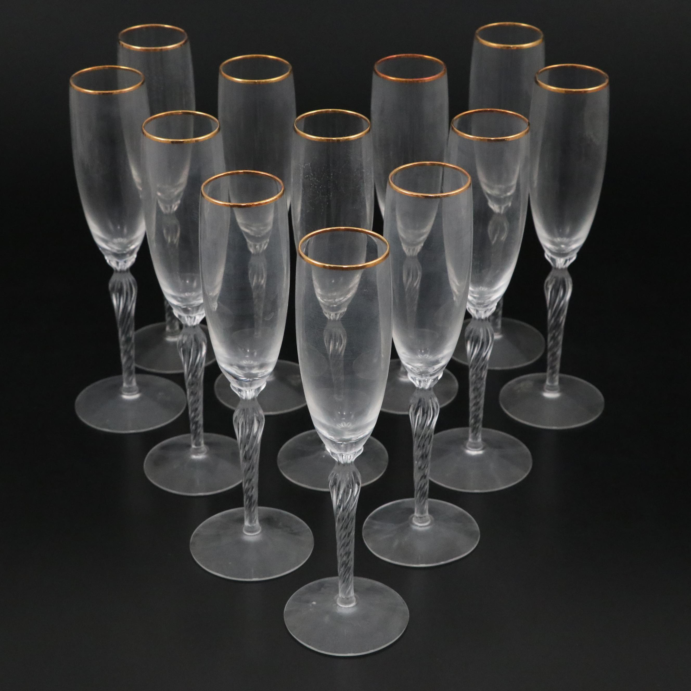 Lenox "Monroe" Glass Water Goblet, Fluted Champagne and Wine Glasses