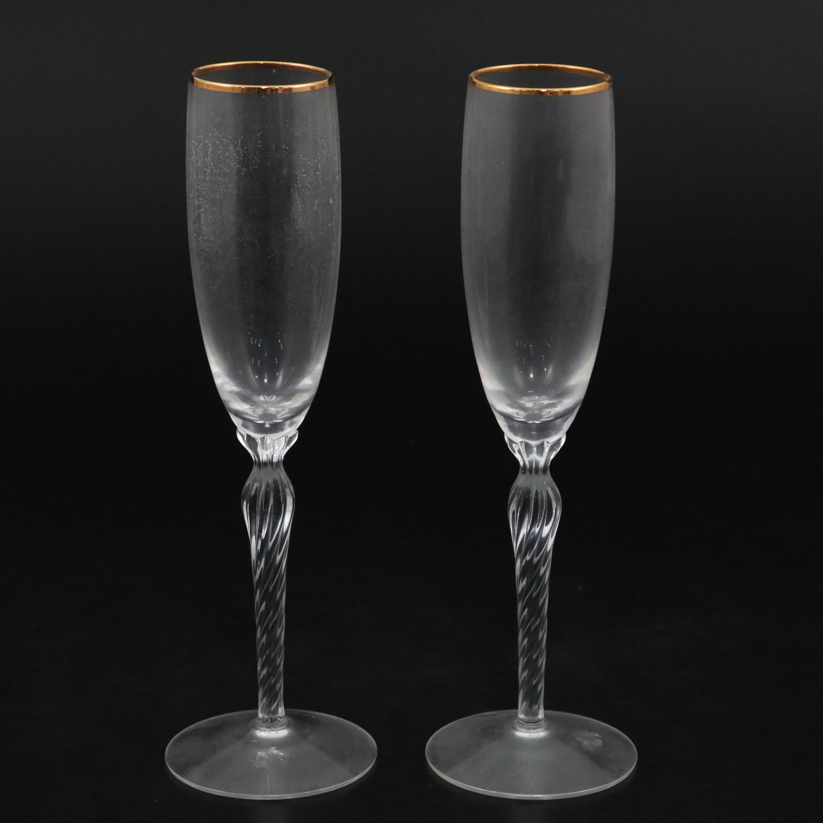 Lenox "Monroe" Glass Water Goblet, Fluted Champagne and Wine Glasses