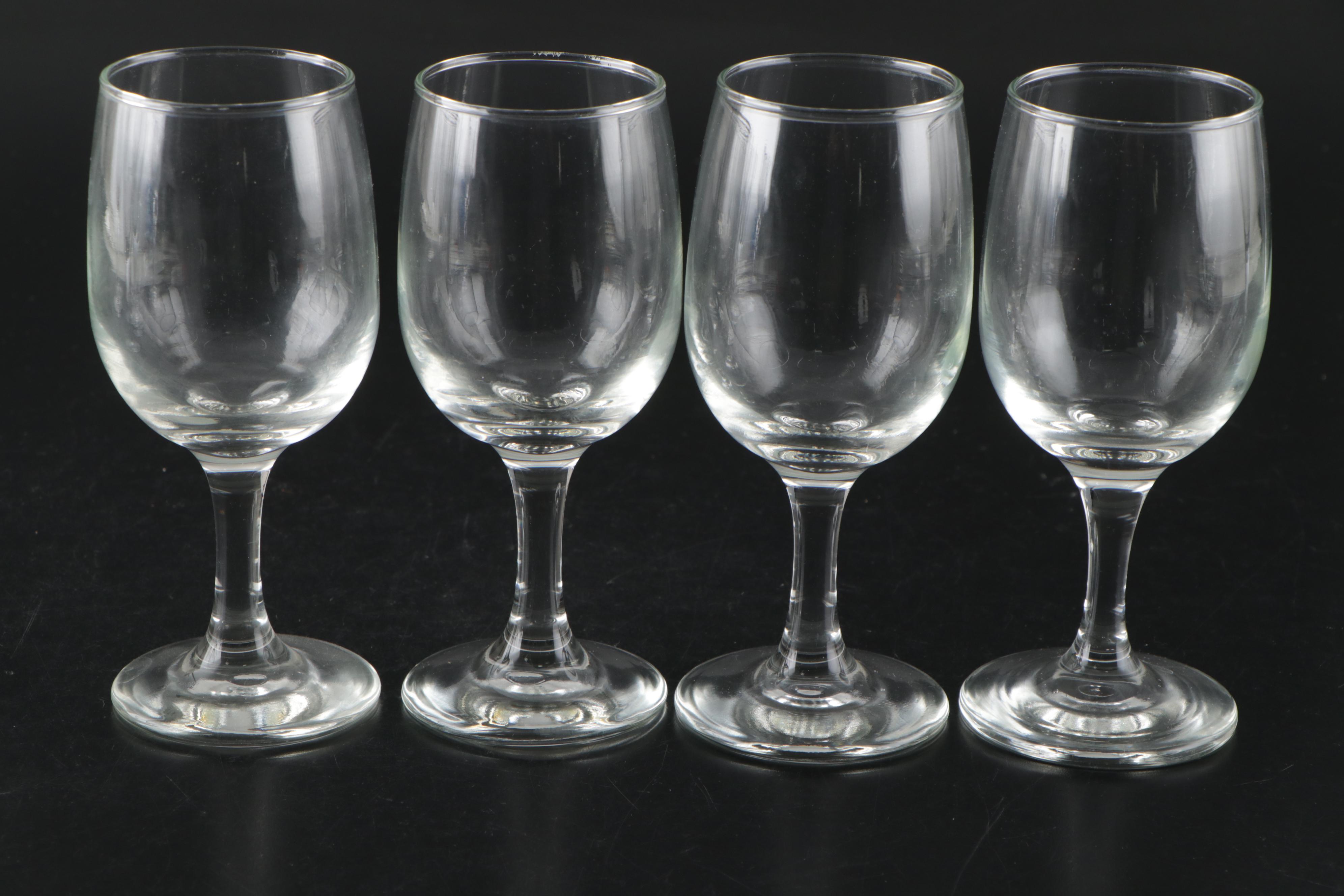 Embossed and Smooth Clear Glass Water Goblets and More