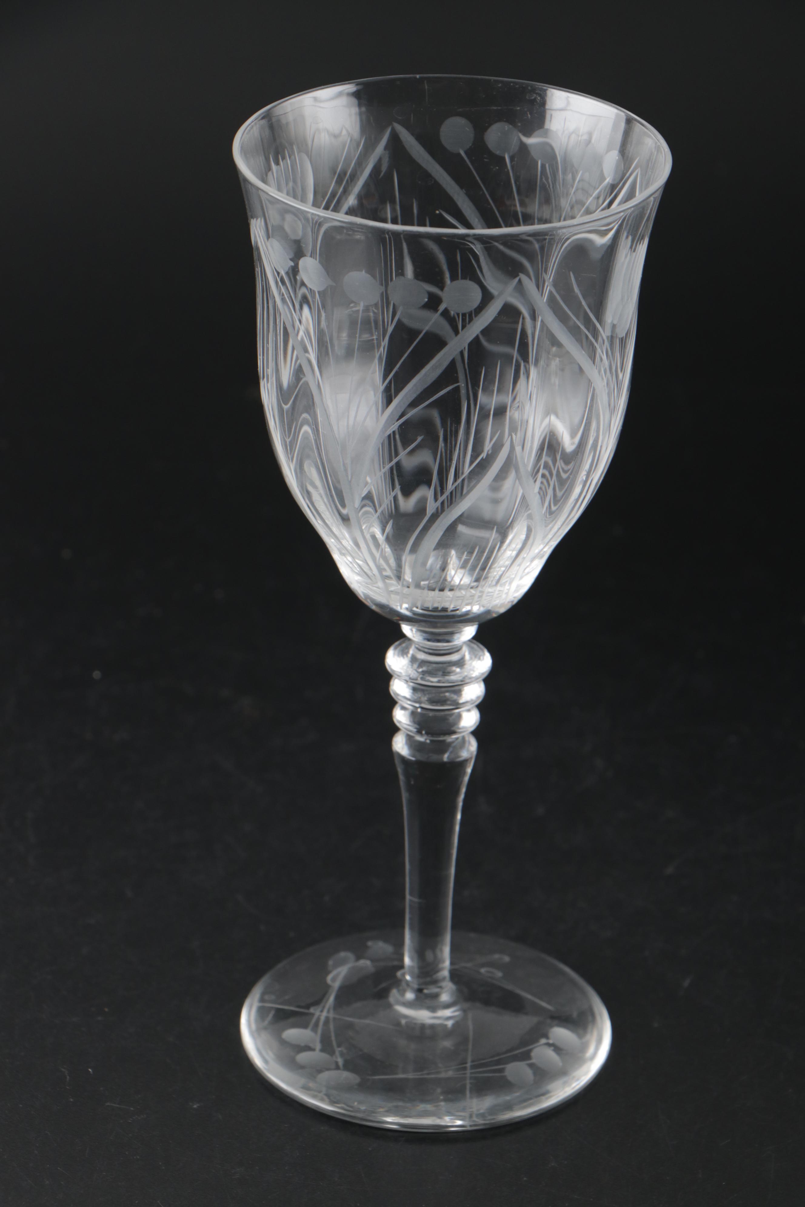 Embossed and Smooth Clear Glass Water Goblets and More