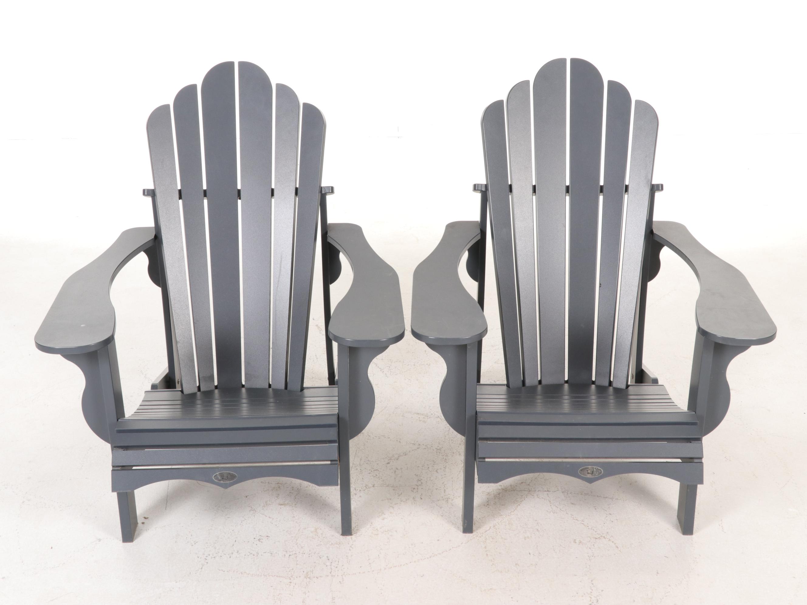 Pair of Leisure Line Adirondack Chairs, 21st Century