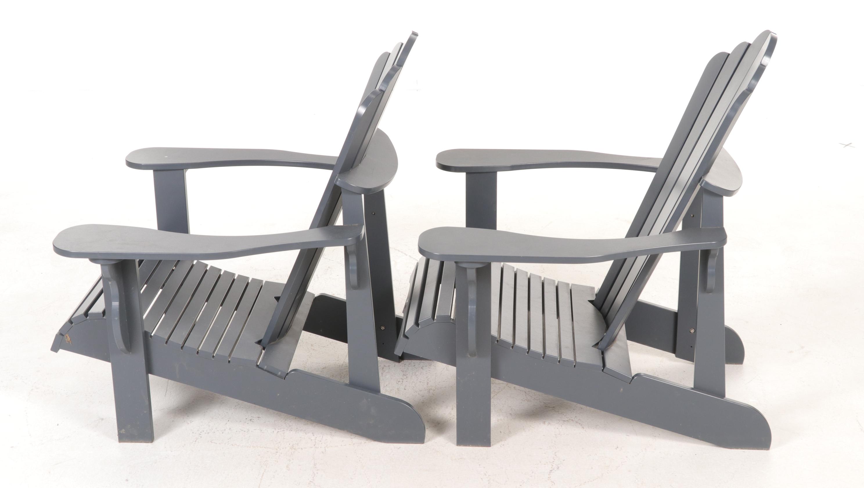 Pair of Leisure Line Adirondack Chairs, 21st Century