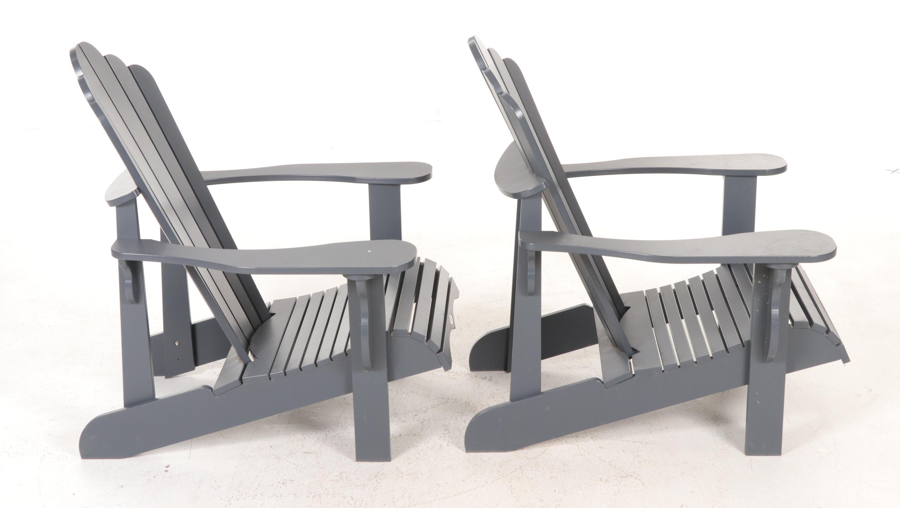 Pair of Leisure Line Adirondack Chairs, 21st Century
