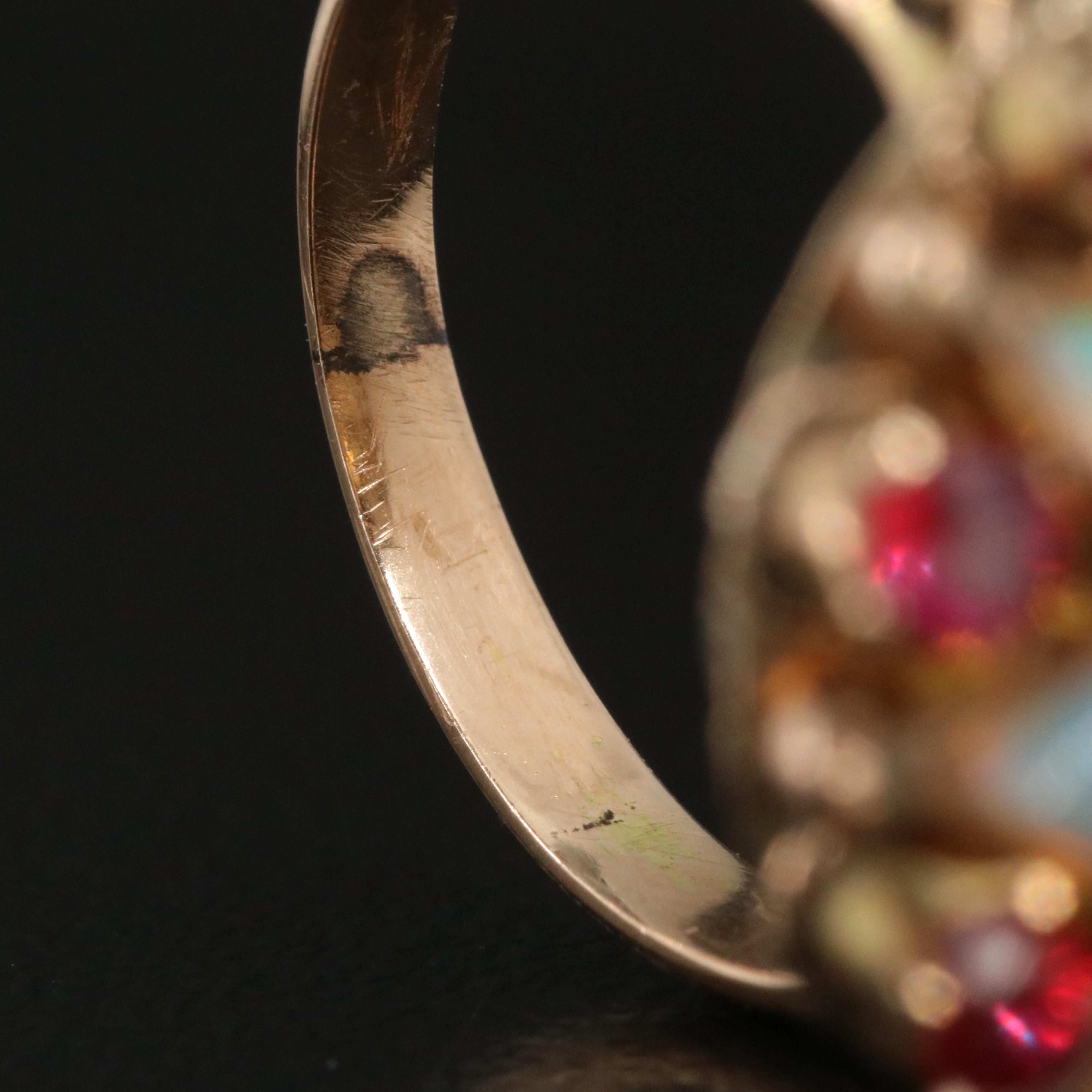 10K Ruby and Opal Thai Princess Ring