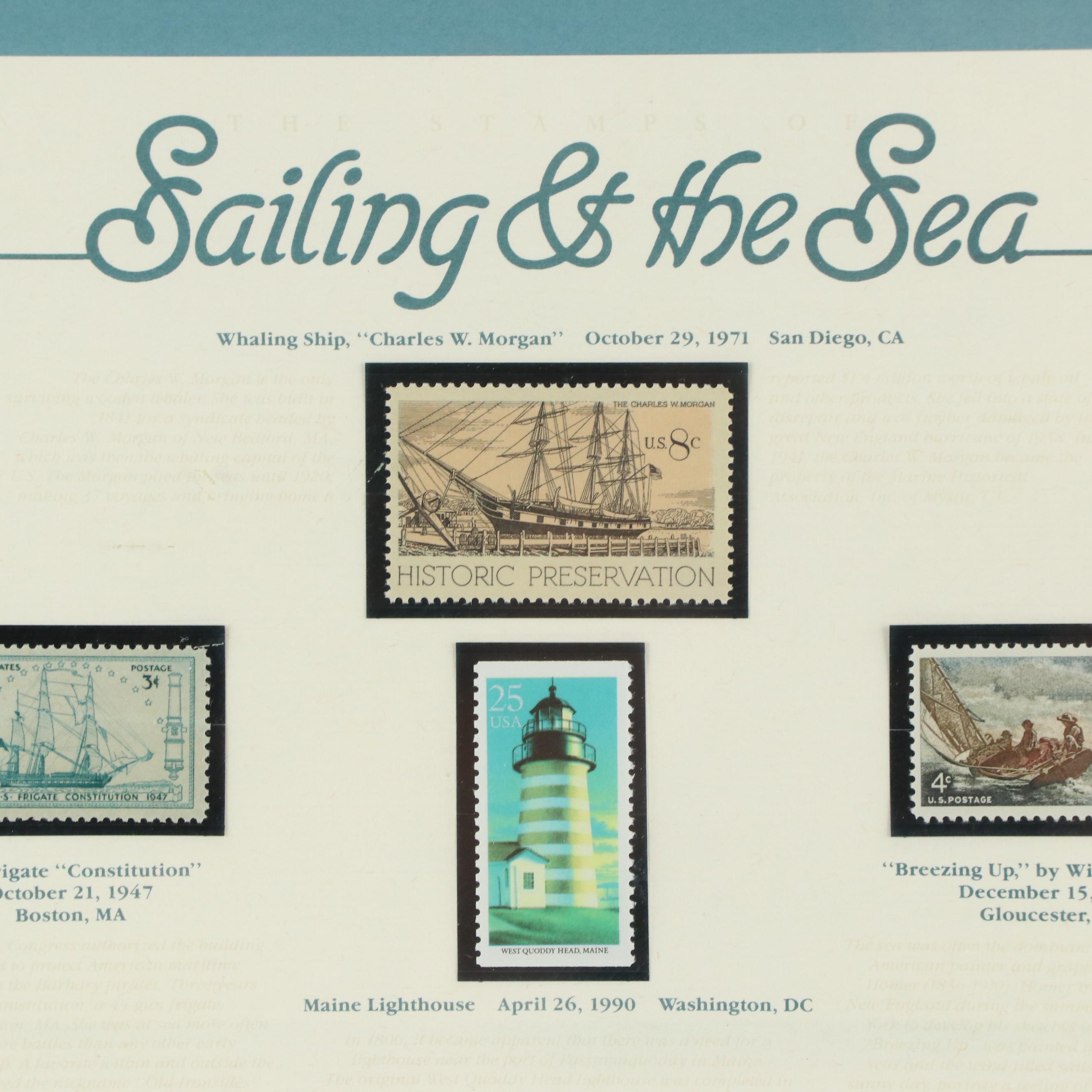 Framed Stamp Collection "Sailing & the Sea"