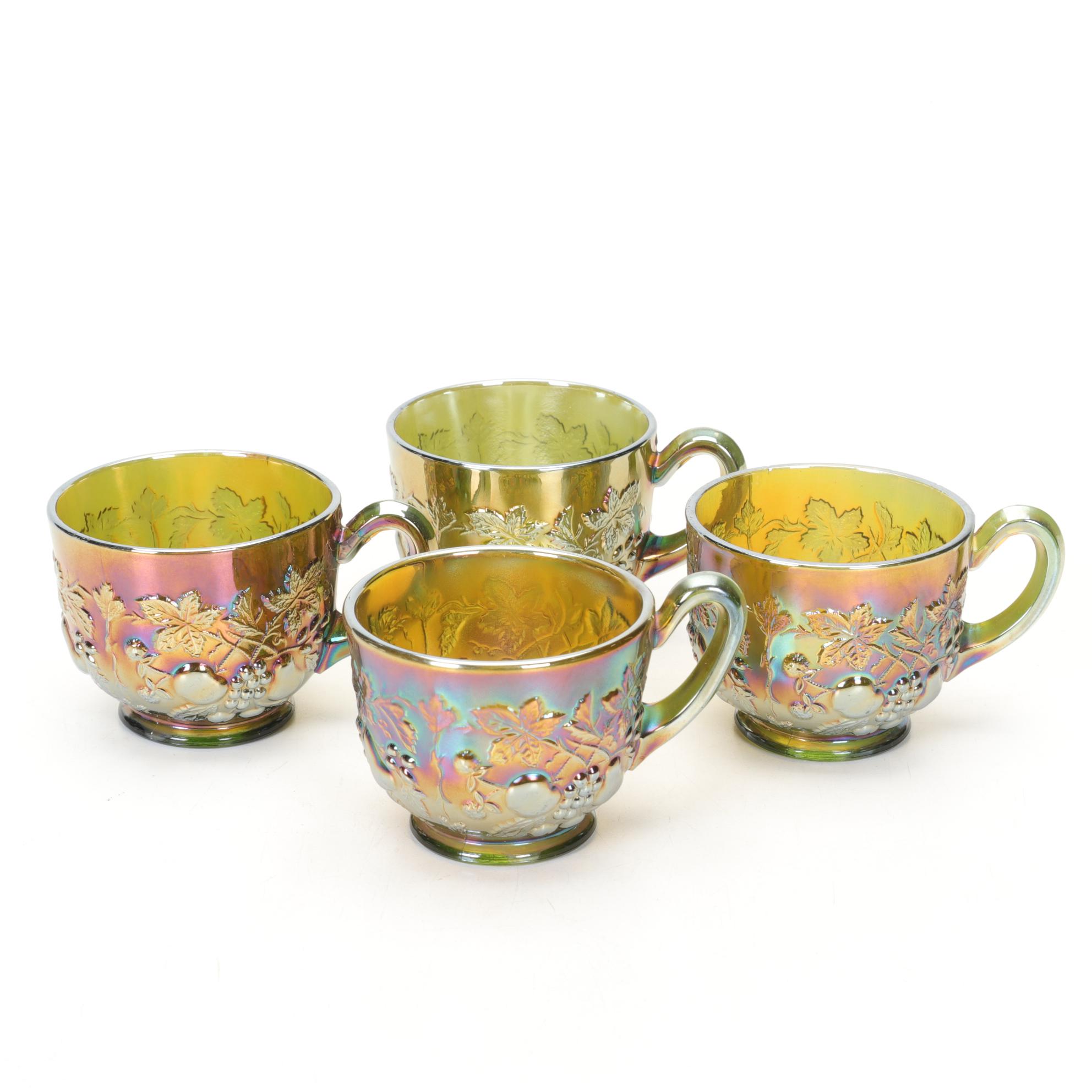 Indiana Carnival Glass Candle Holders, L.E. Smith Lidded Candy Box and More