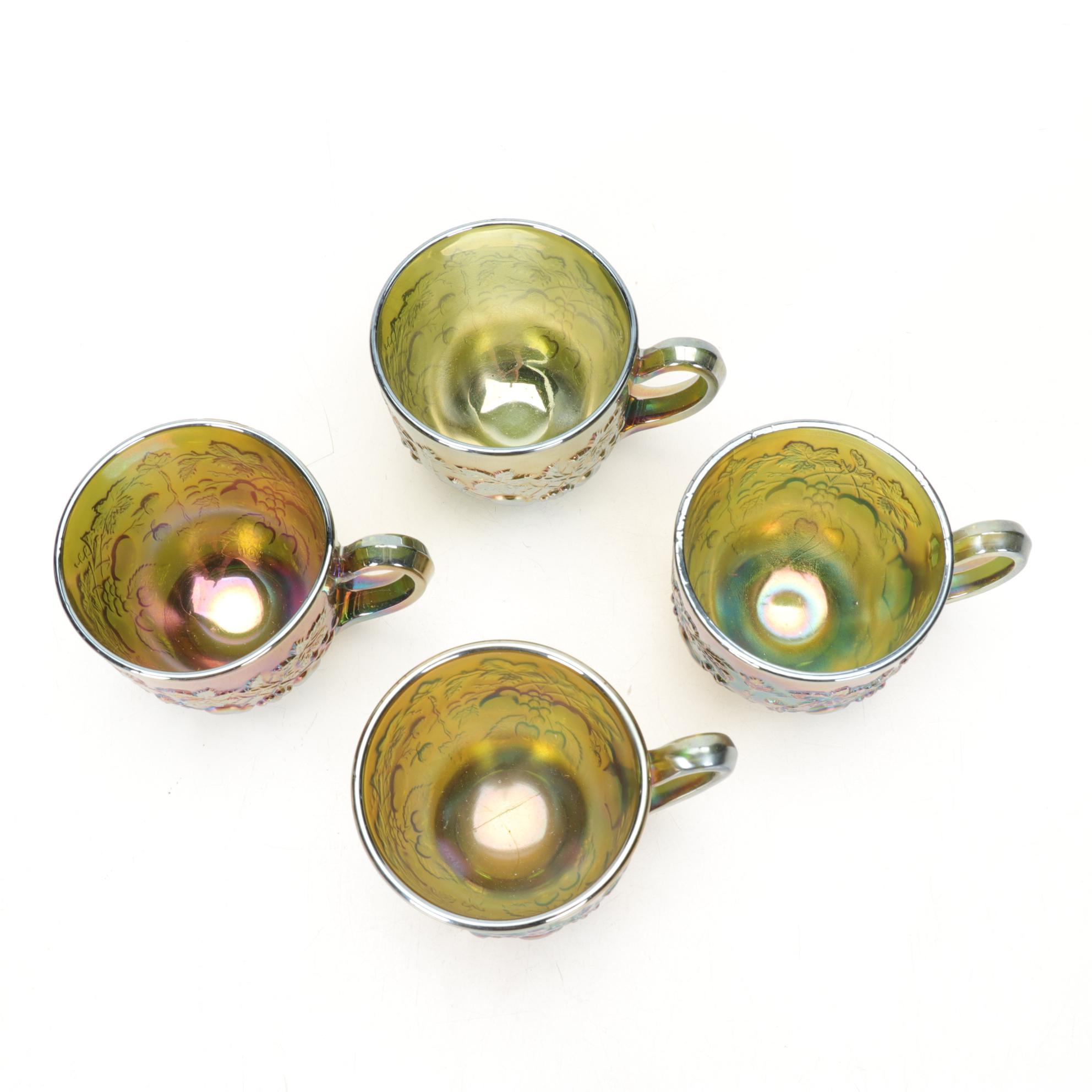 Indiana Carnival Glass Candle Holders, L.E. Smith Lidded Candy Box and More