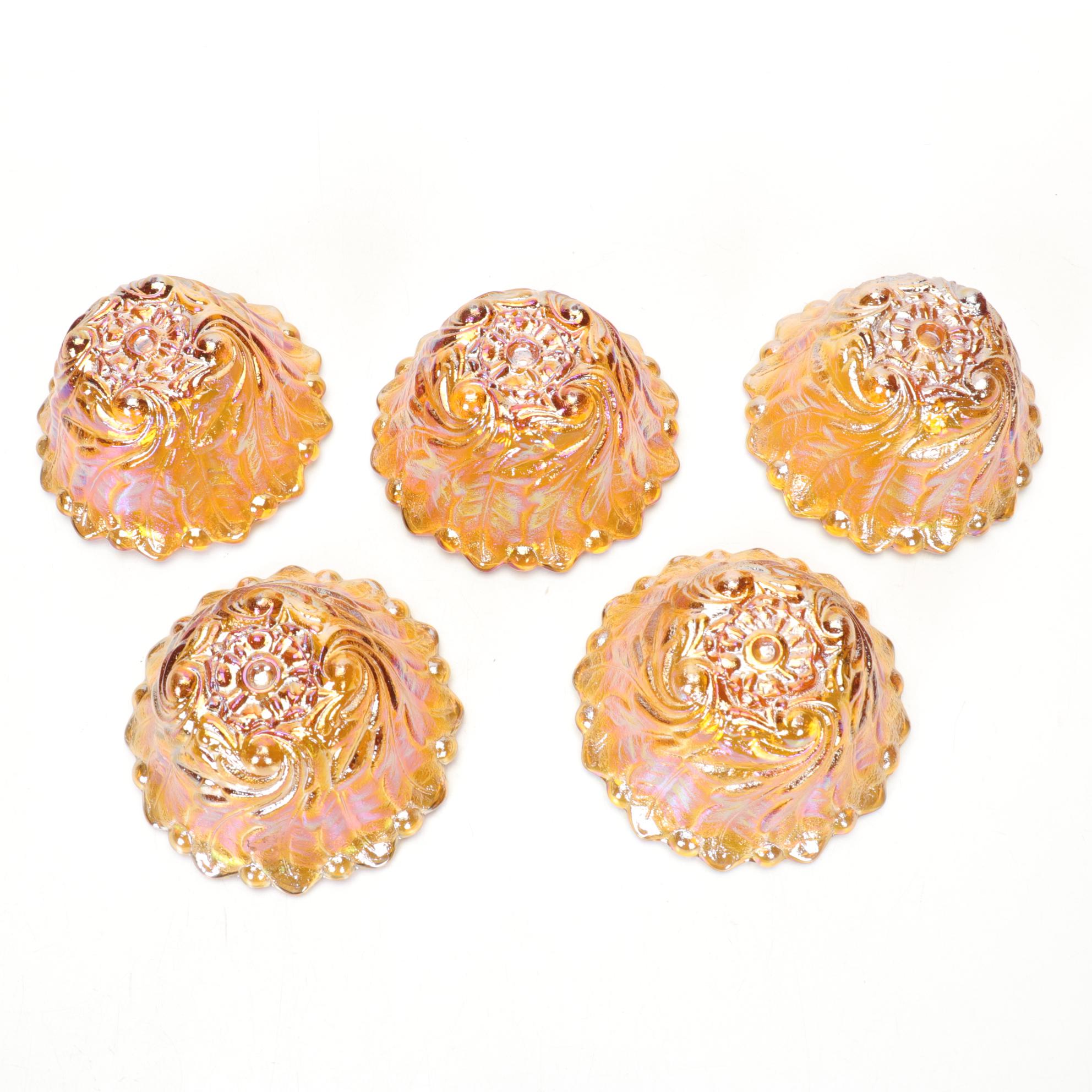 Indiana Carnival Glass Candle Holders, L.E. Smith Lidded Candy Box and More