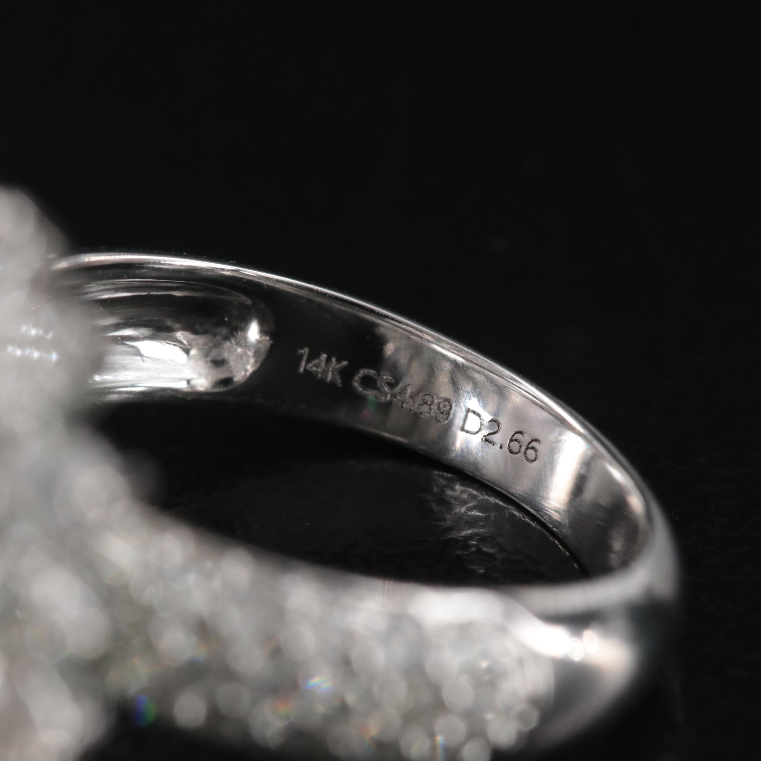 Ellanza 14K 4.89 CT Emerald and 2.66 CTW Diamond Ring