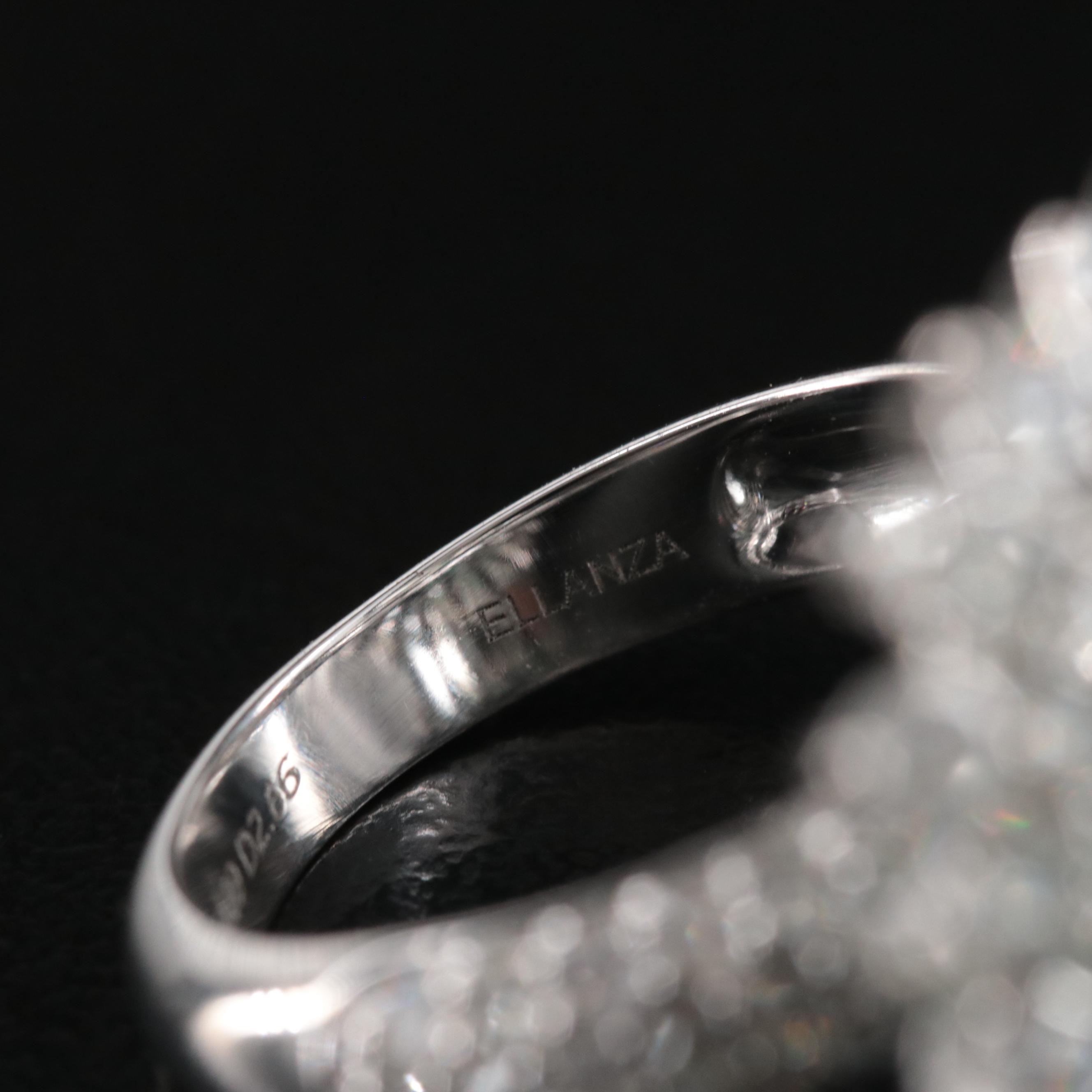 Ellanza 14K 4.89 CT Emerald and 2.66 CTW Diamond Ring