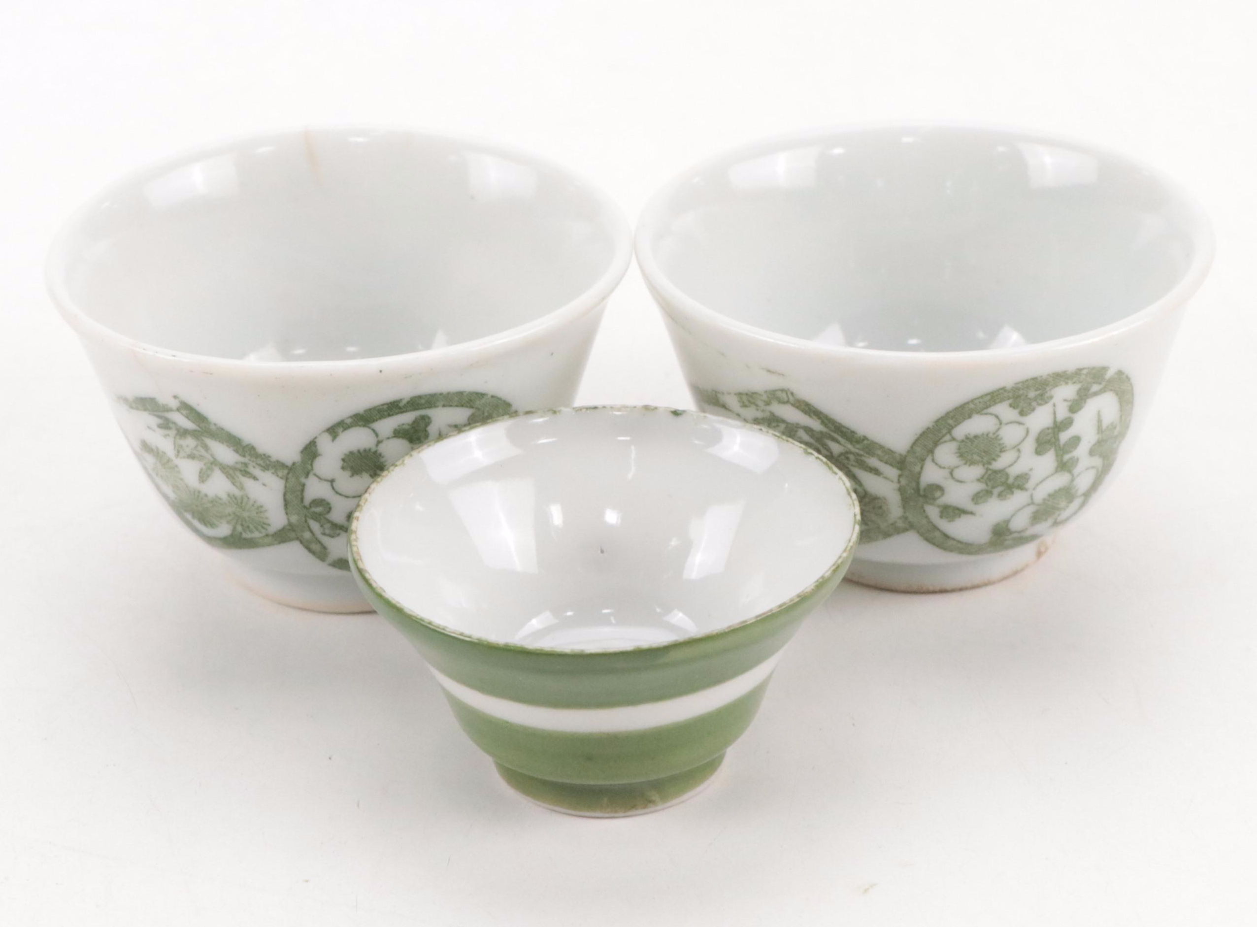 Noritake Porcelain Egg Cup with Hand-Painted Porcelain Sake Cups and More