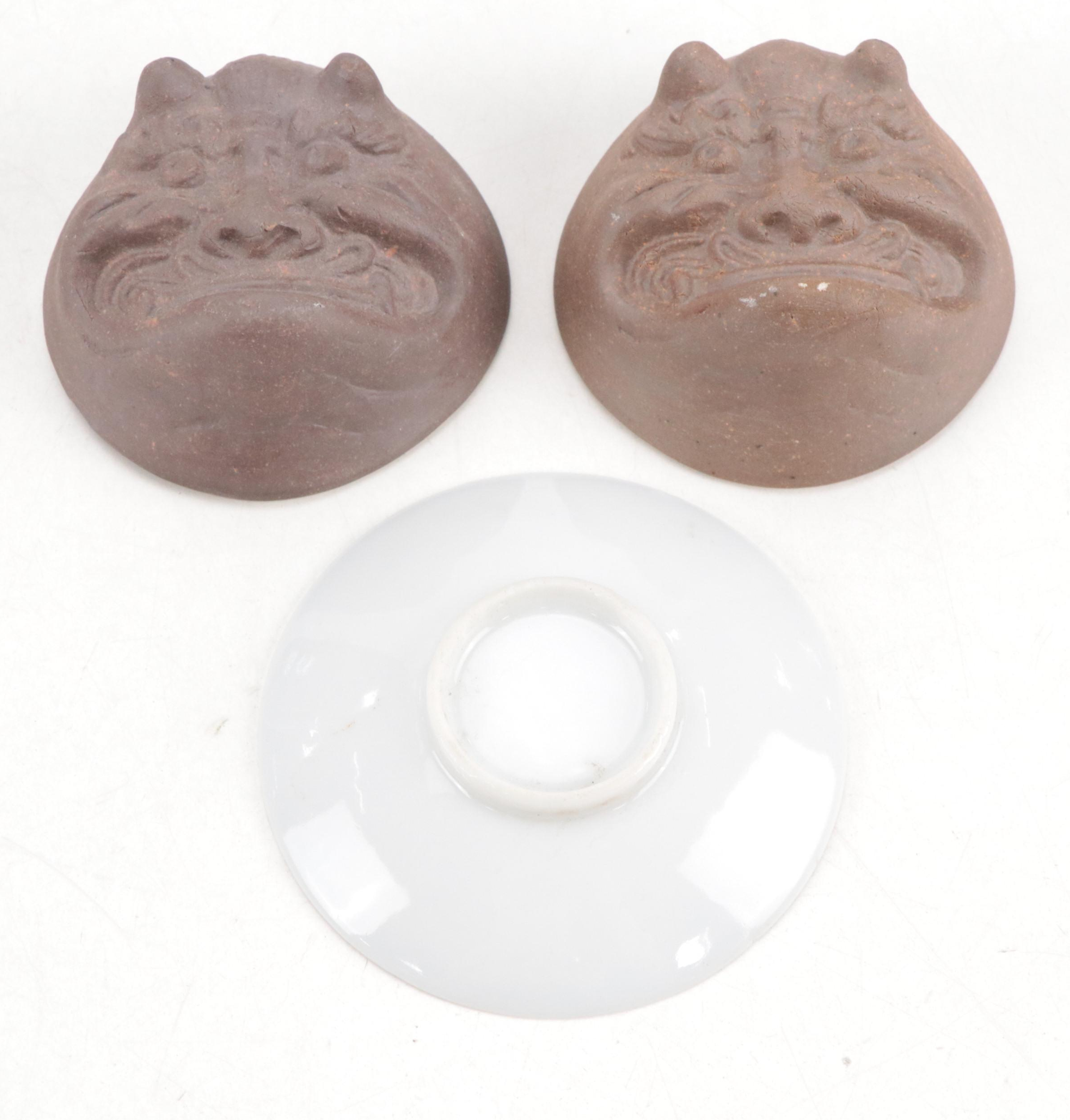 Noritake Porcelain Egg Cup with Hand-Painted Porcelain Sake Cups and More