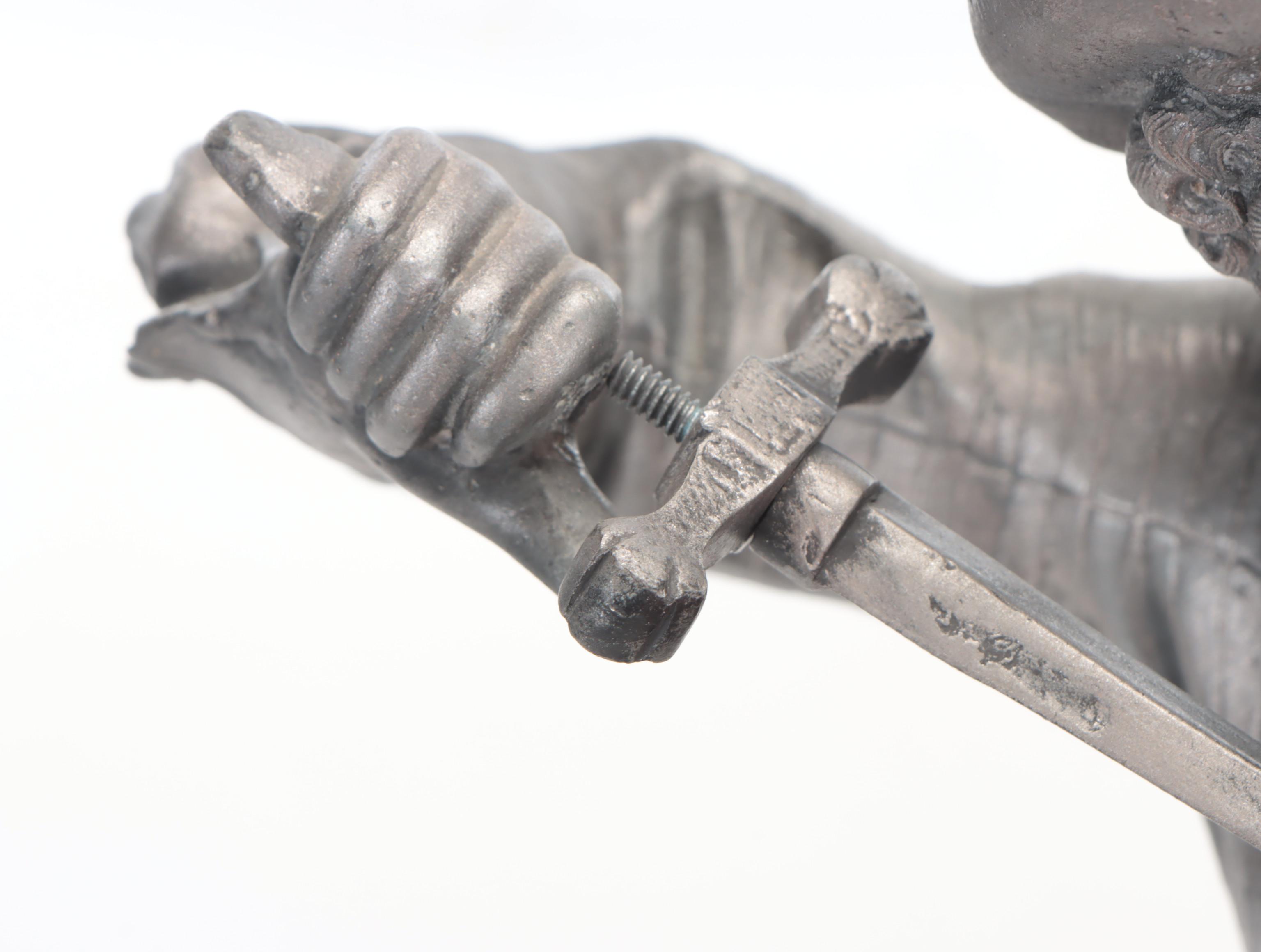 Ansonia "Don Caesar & Don Juan" Double Figure Spelter Mantel Clock