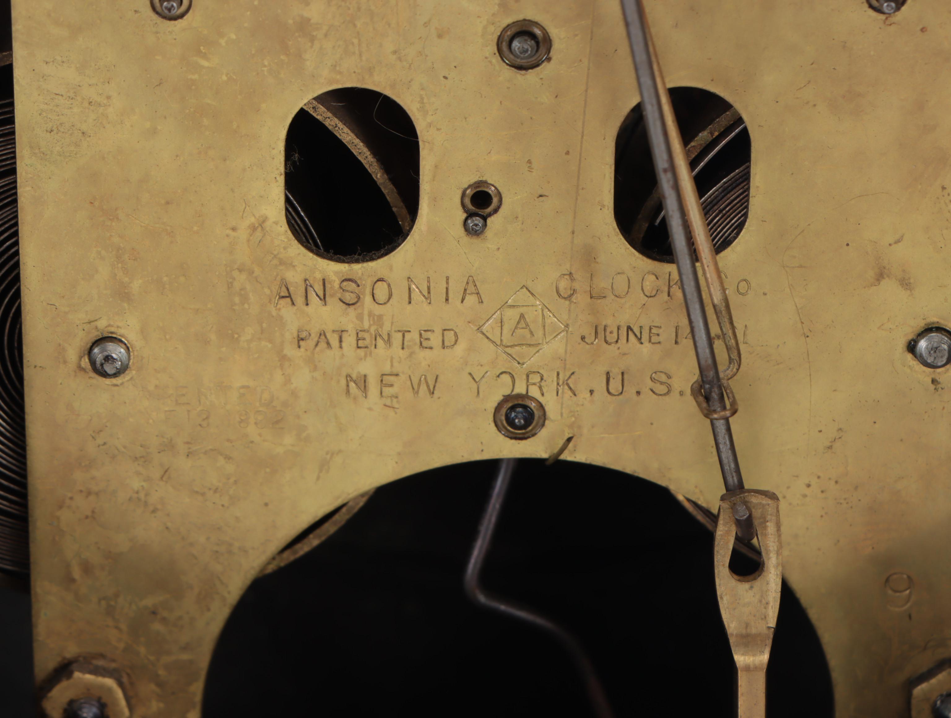 Ansonia "Don Caesar & Don Juan" Double Figure Spelter Mantel Clock