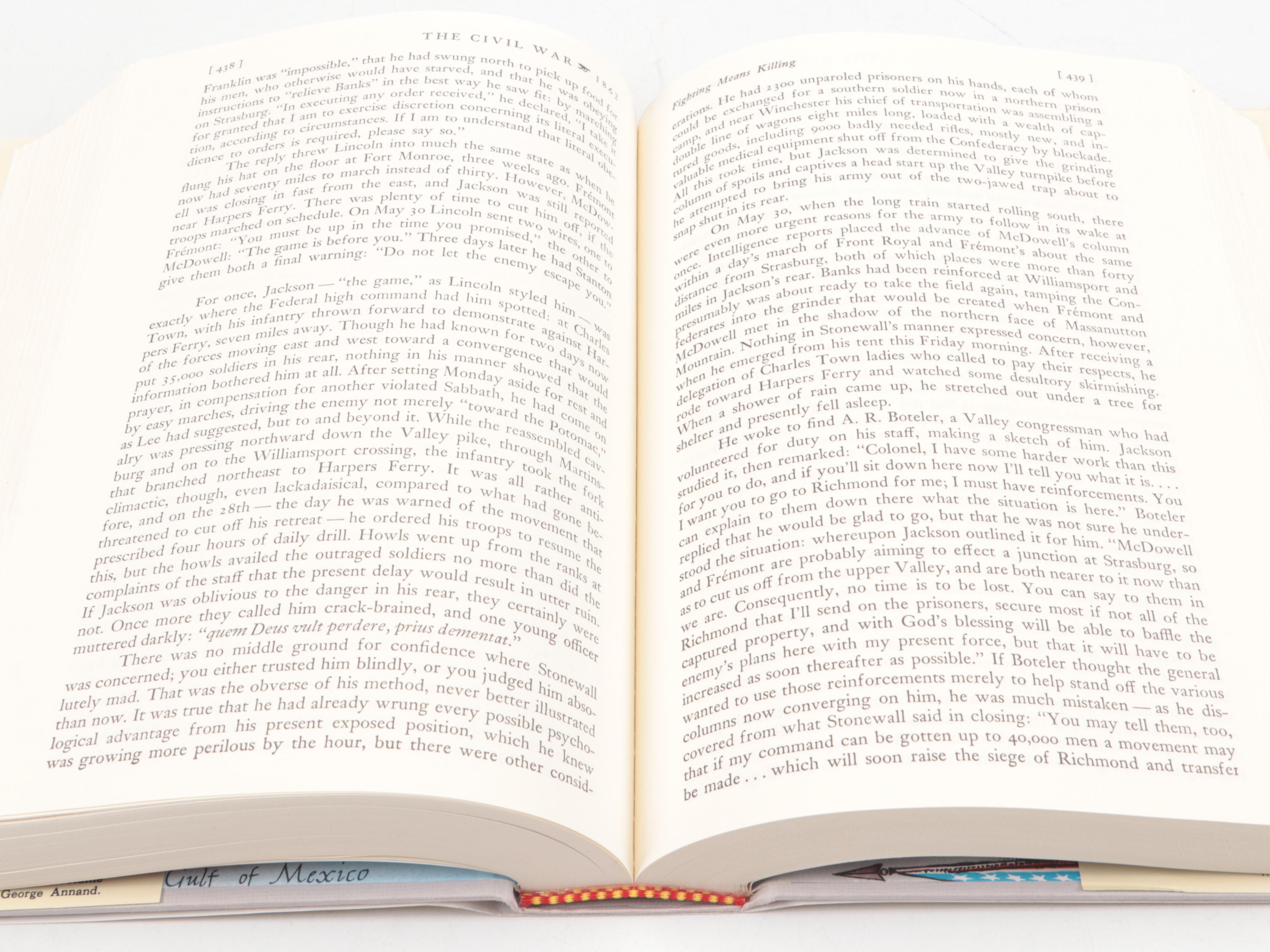 Book Club Edition "The Civil War: A Narrative" Three-Volume Set by Shelby Foote