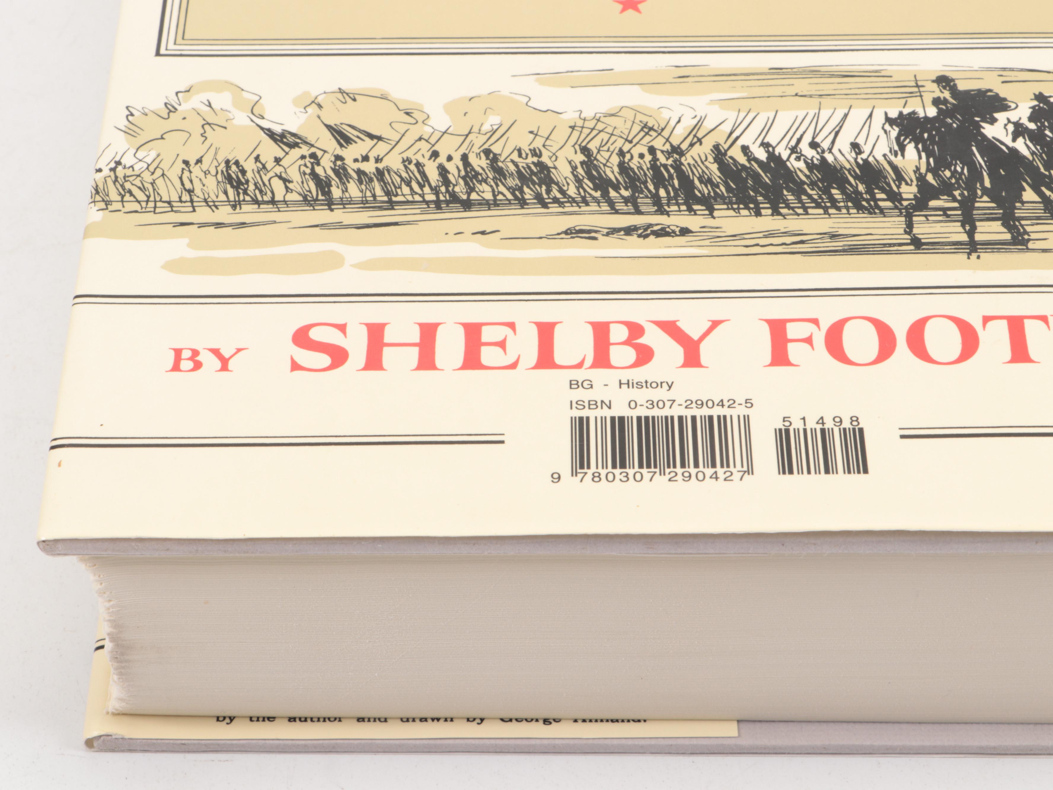 Book Club Edition "The Civil War: A Narrative" Three-Volume Set by Shelby Foote