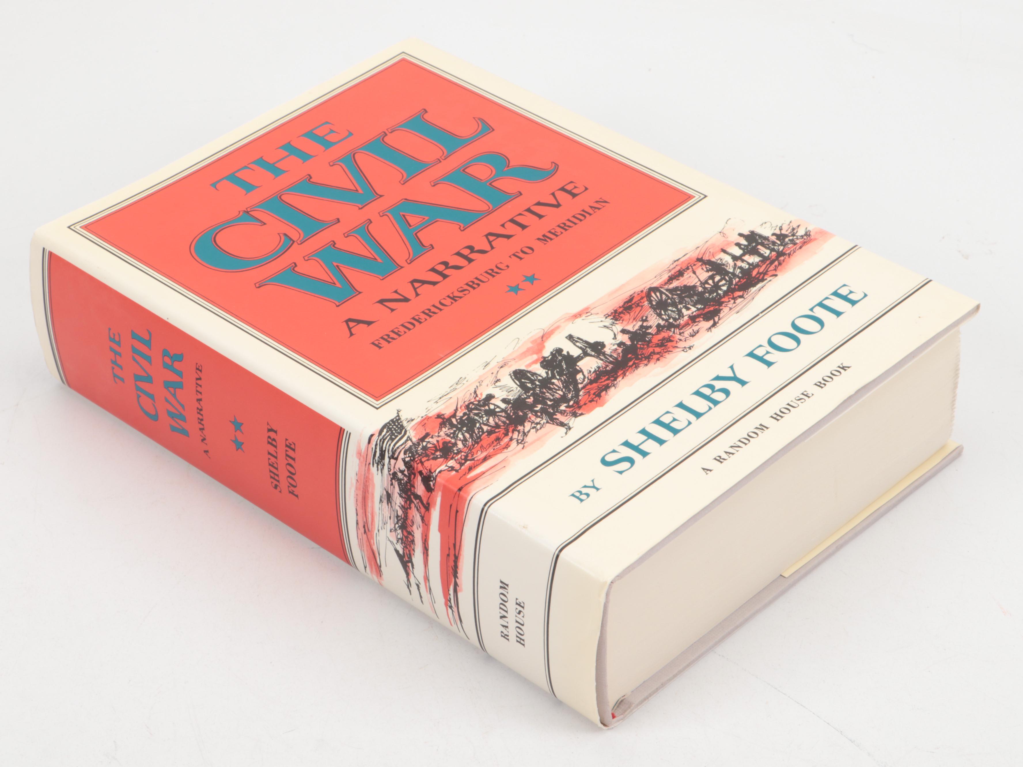 Book Club Edition "The Civil War: A Narrative" Three-Volume Set by Shelby Foote