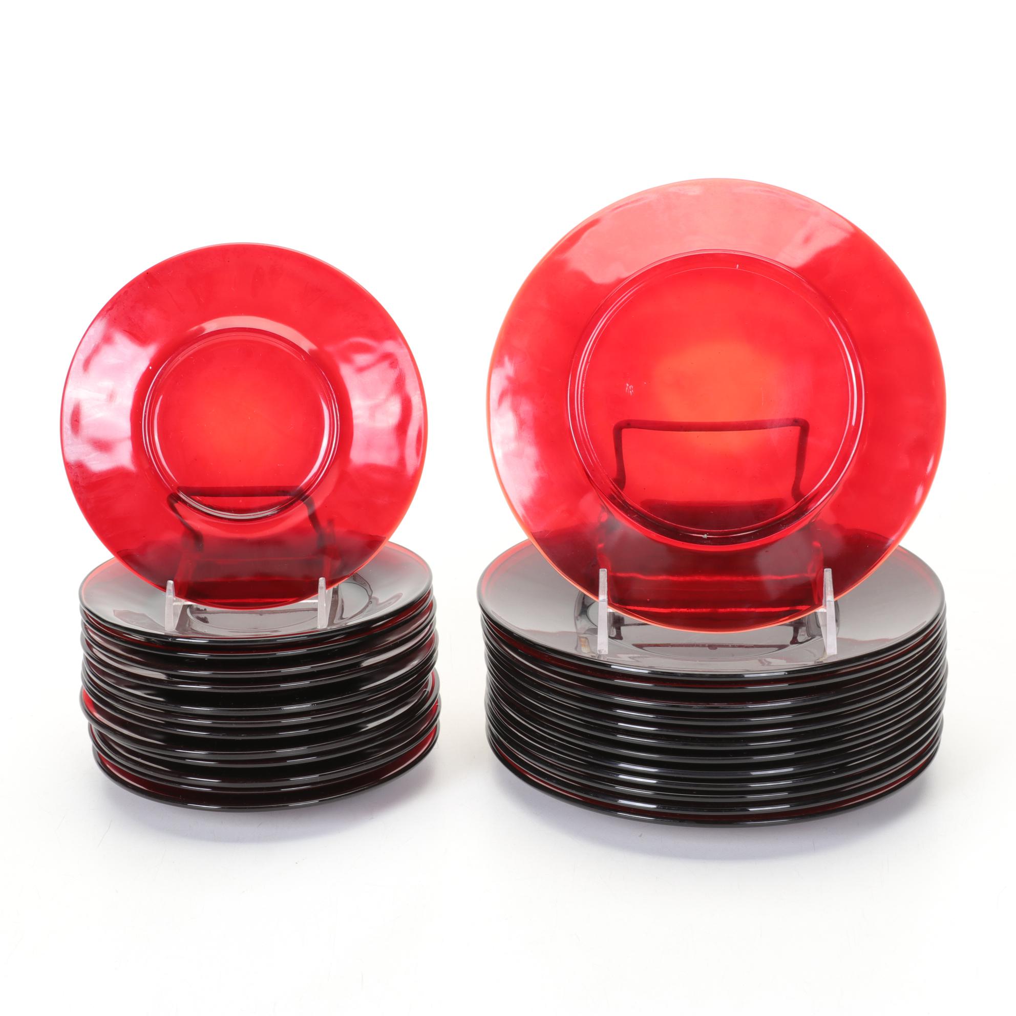 Anchor Hocking Baltic Royal Ruby Glass 40-Piece Dinnerware Set