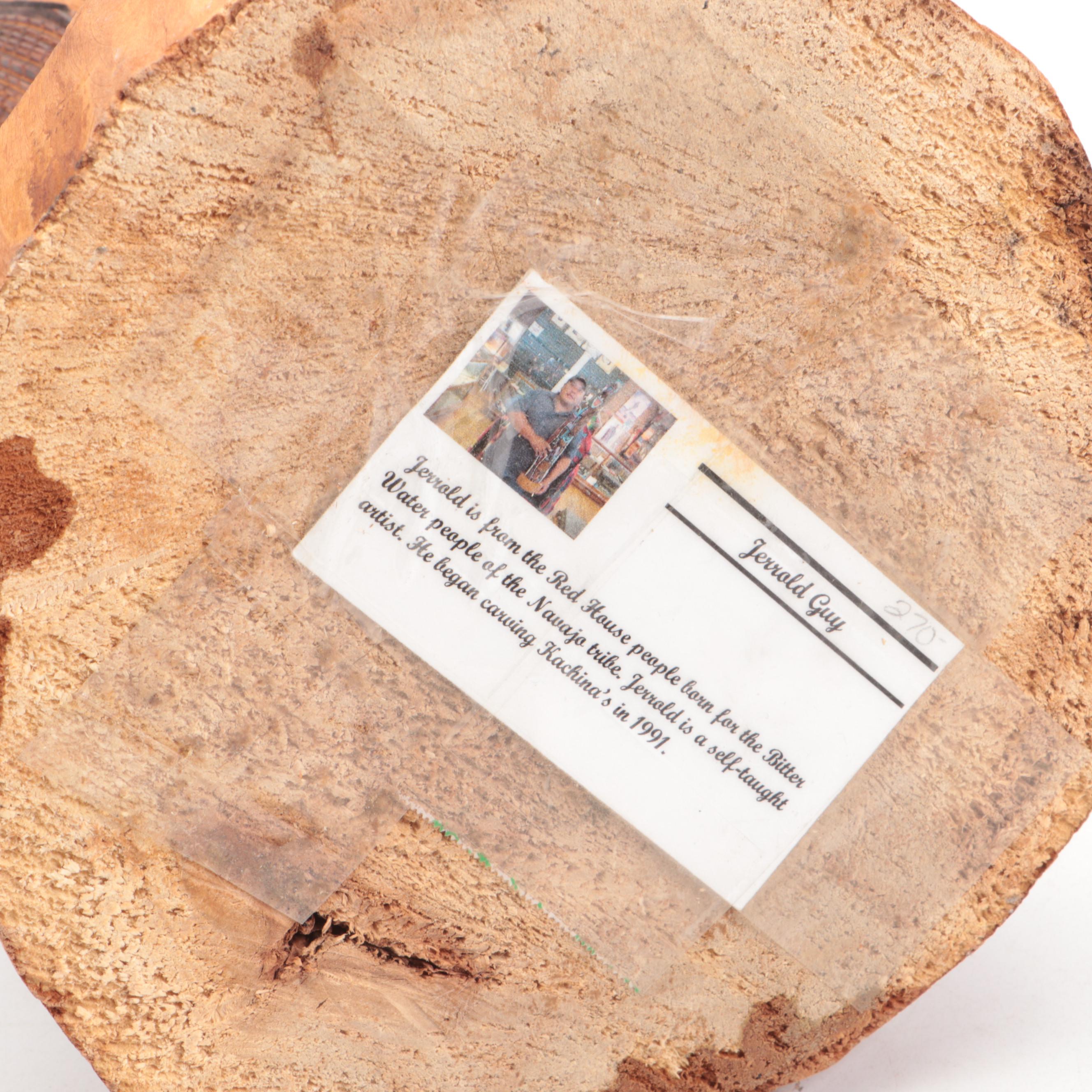 Jerrold Guy Navajo Dine Carved Pyrography Wood Kachina, Late 20th/Early 21st C