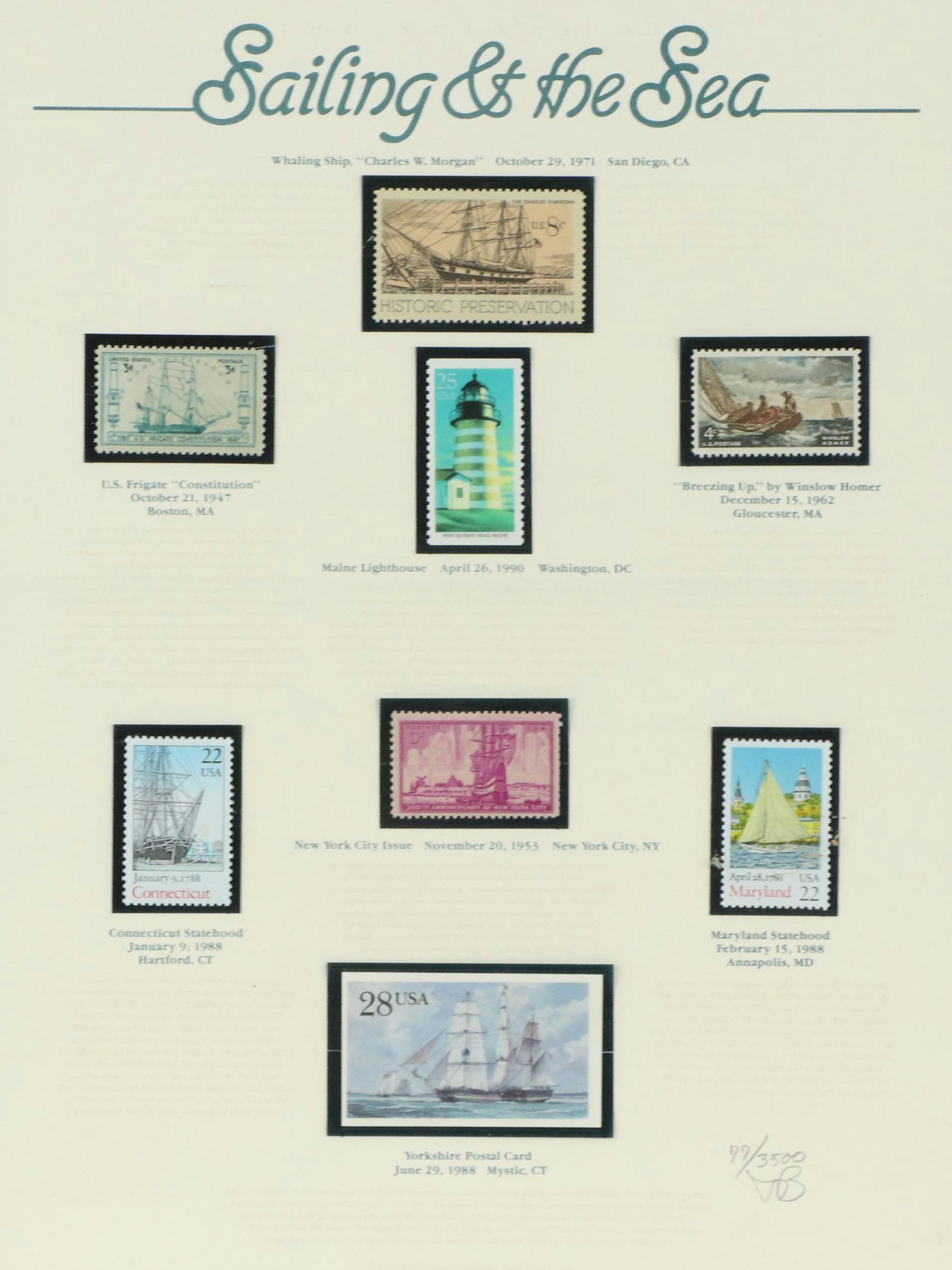 Framed Stamp Collection "Sailing & the Sea"