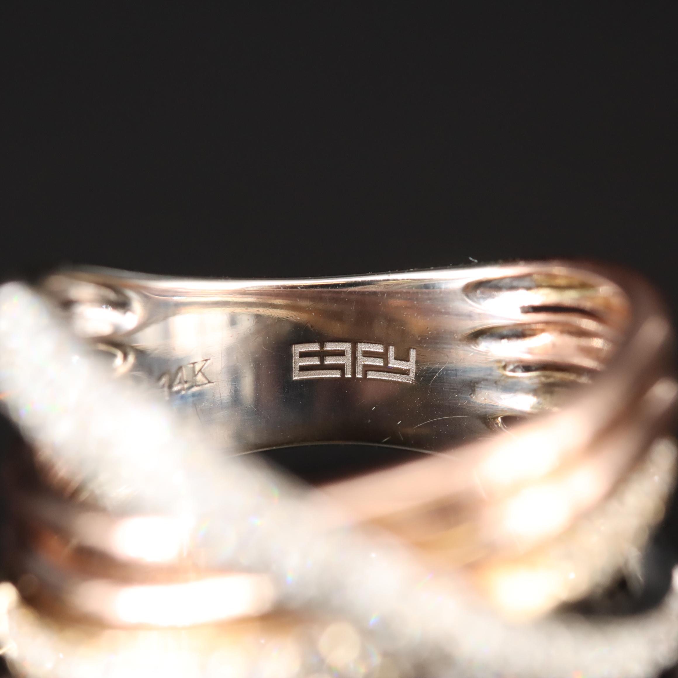 EFFY 14K Tri-Color 0.99 CTW Diamond Crossover Ring