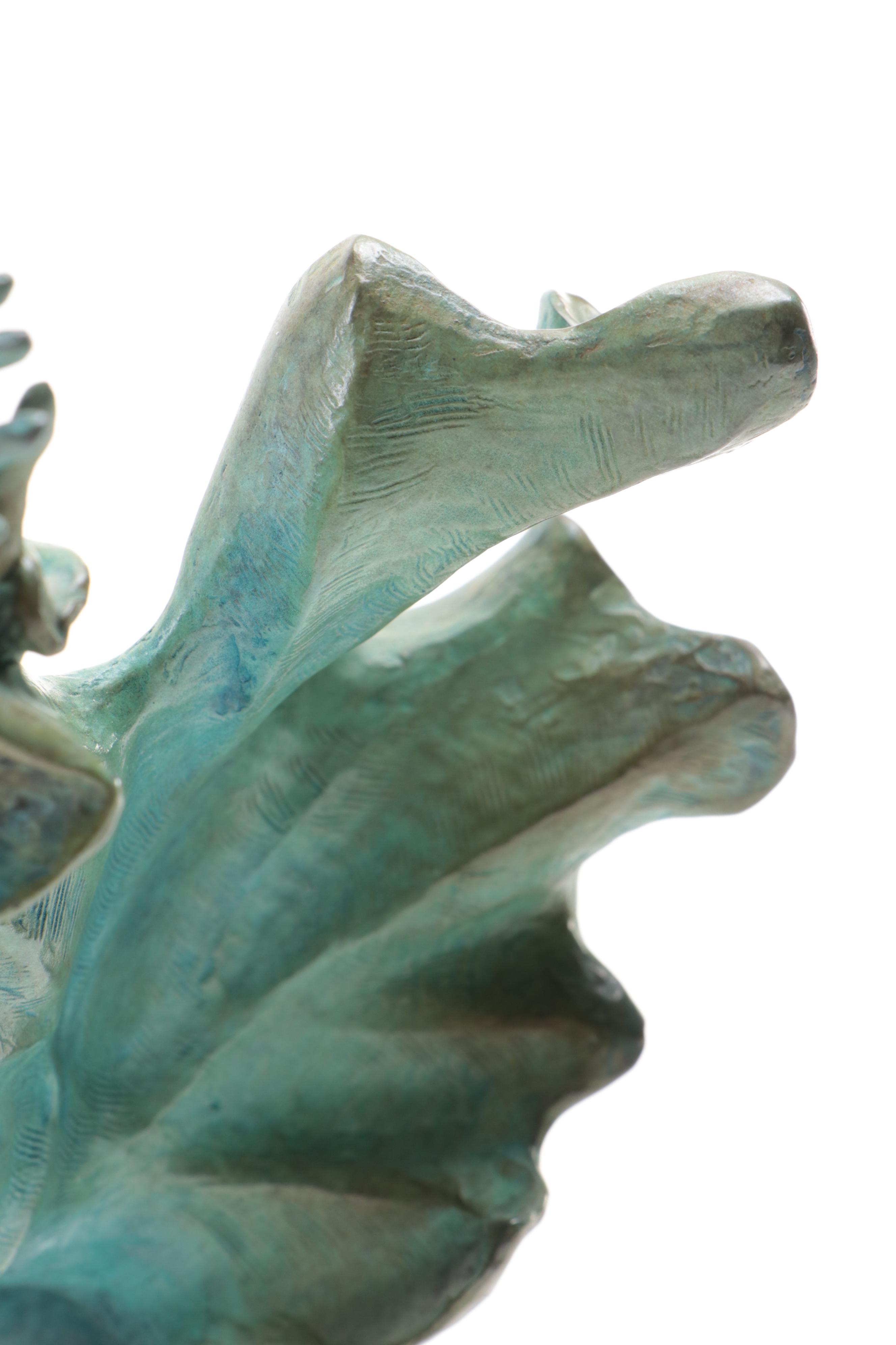 Jeff Adams Bronze Sculpture "A New Leaf"