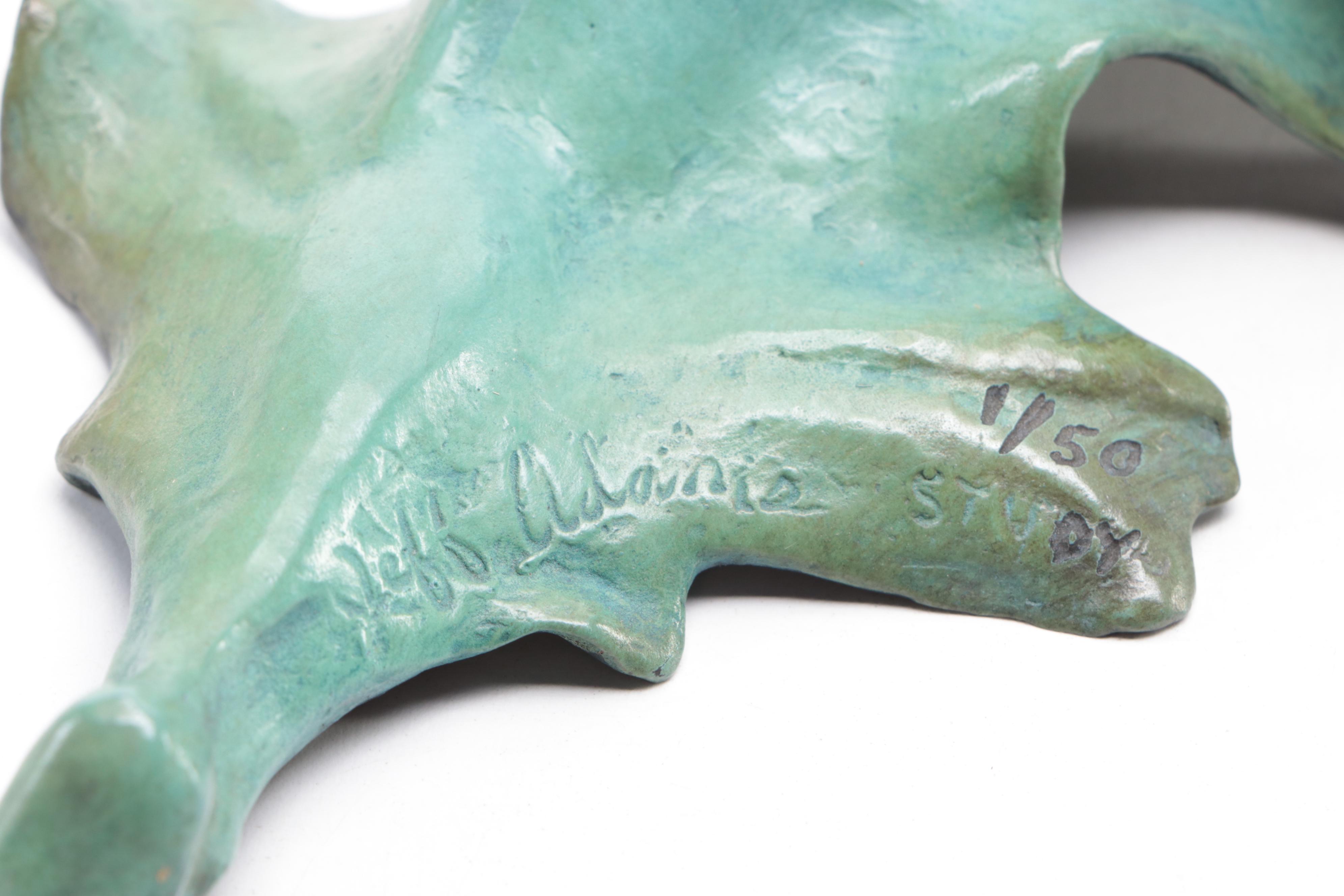 Jeff Adams Bronze Sculpture "A New Leaf"