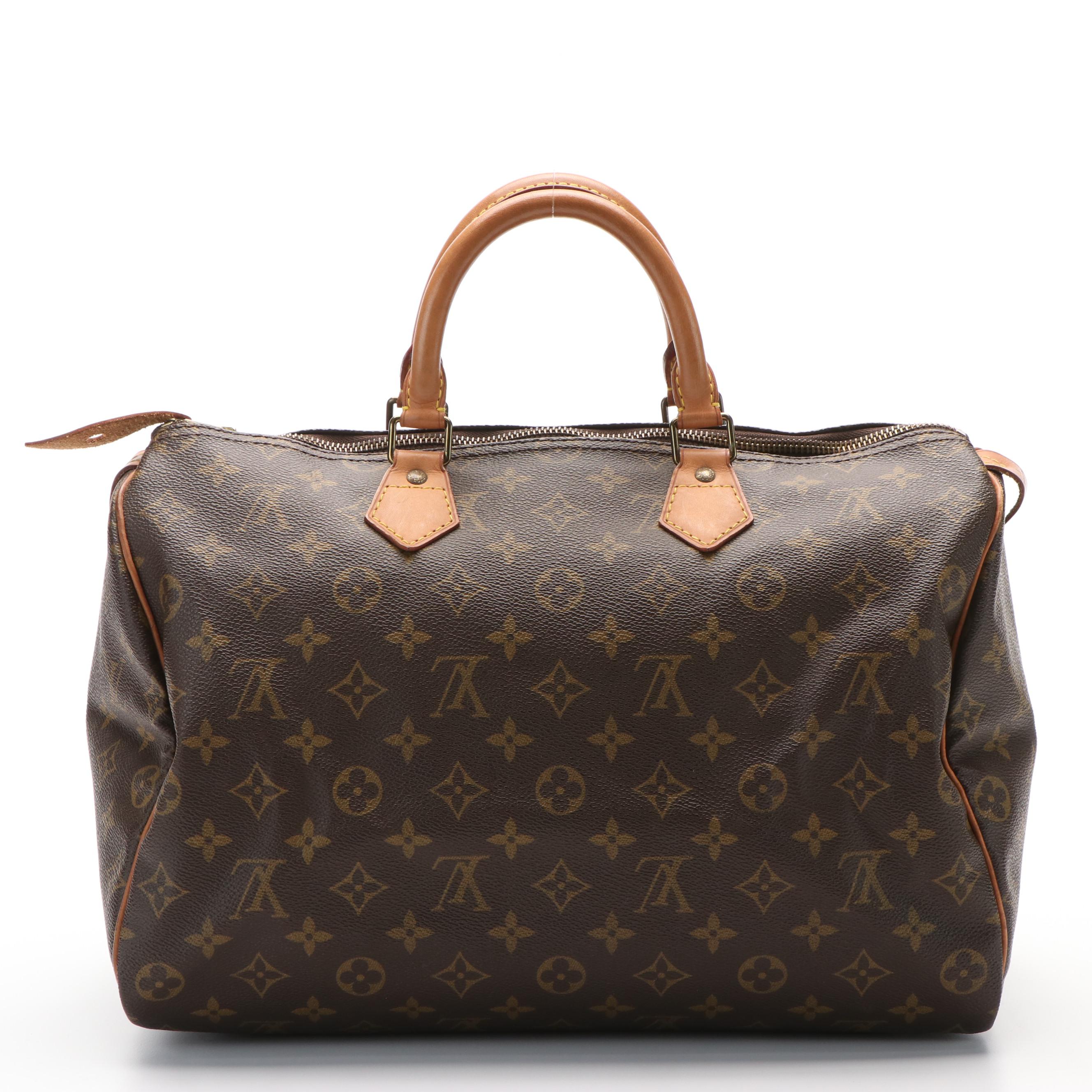 Louis Vuitton Speedy 35 Boston Bag in Monogram Canvas and Leather