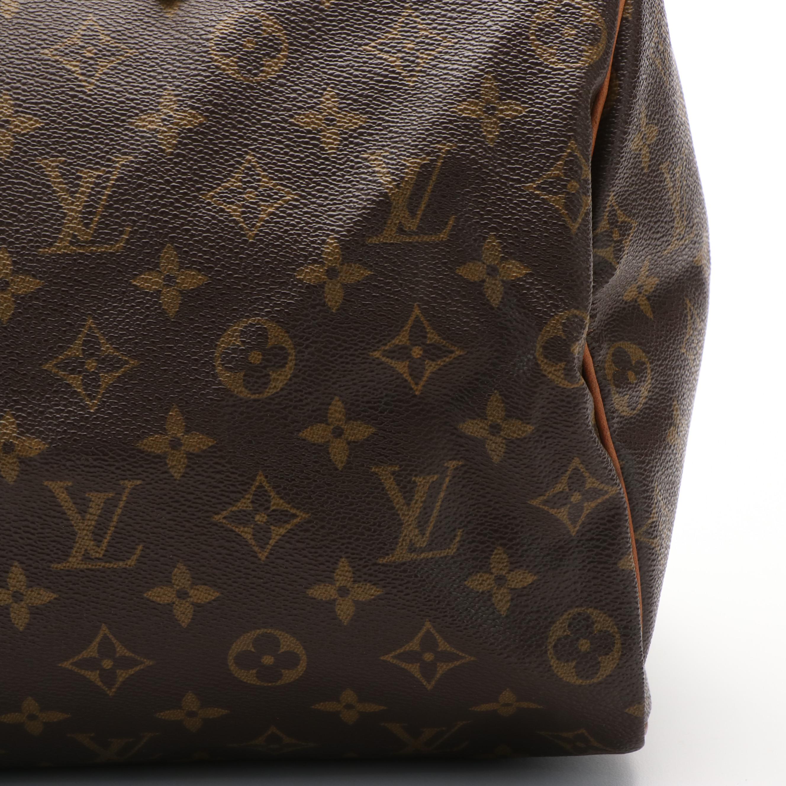 Louis Vuitton Speedy 35 Boston Bag in Monogram Canvas and Leather