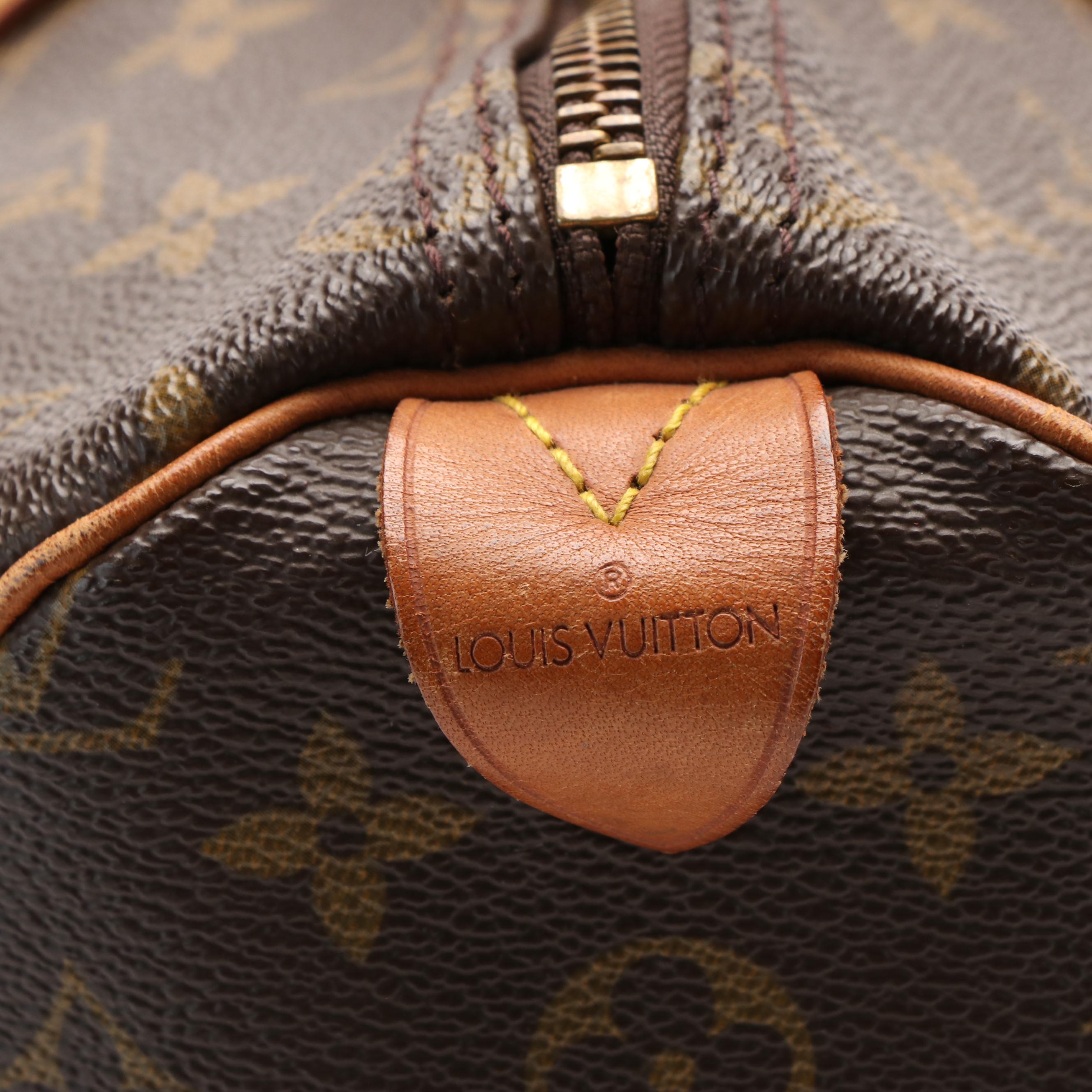 Louis Vuitton Speedy 35 Boston Bag in Monogram Canvas and Leather