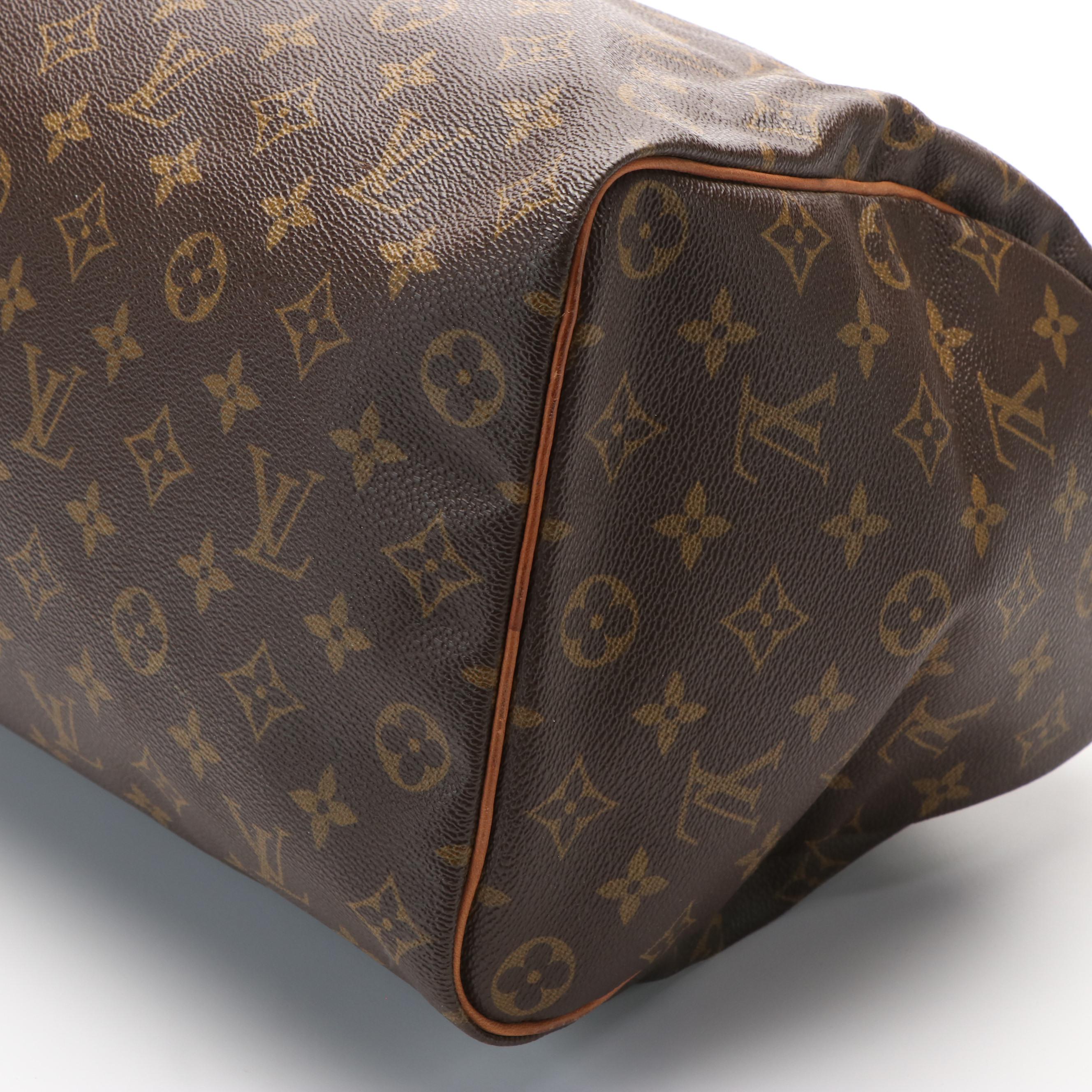 Louis Vuitton Speedy 35 Boston Bag in Monogram Canvas and Leather