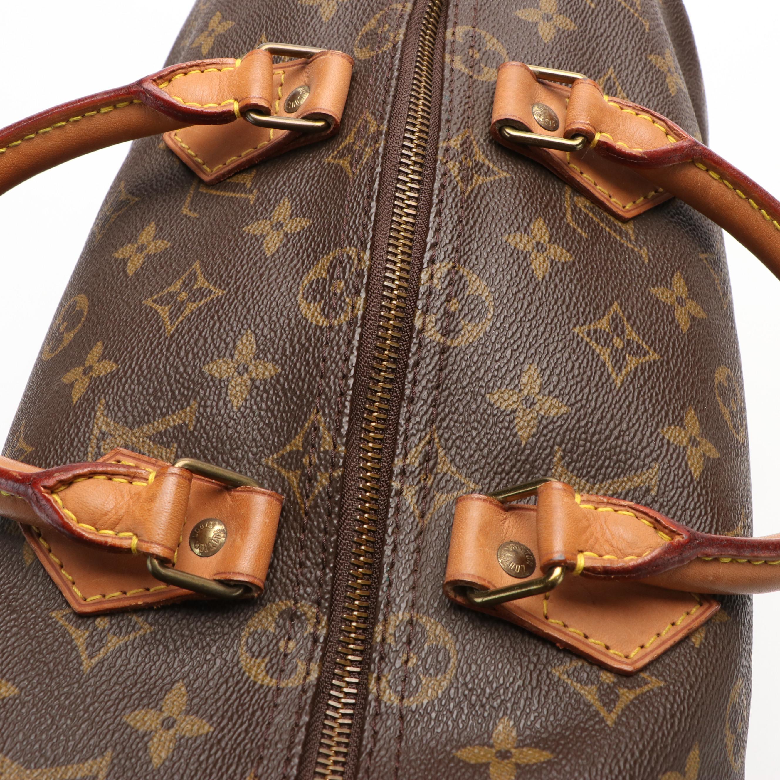 Louis Vuitton Speedy 35 Boston Bag in Monogram Canvas and Leather