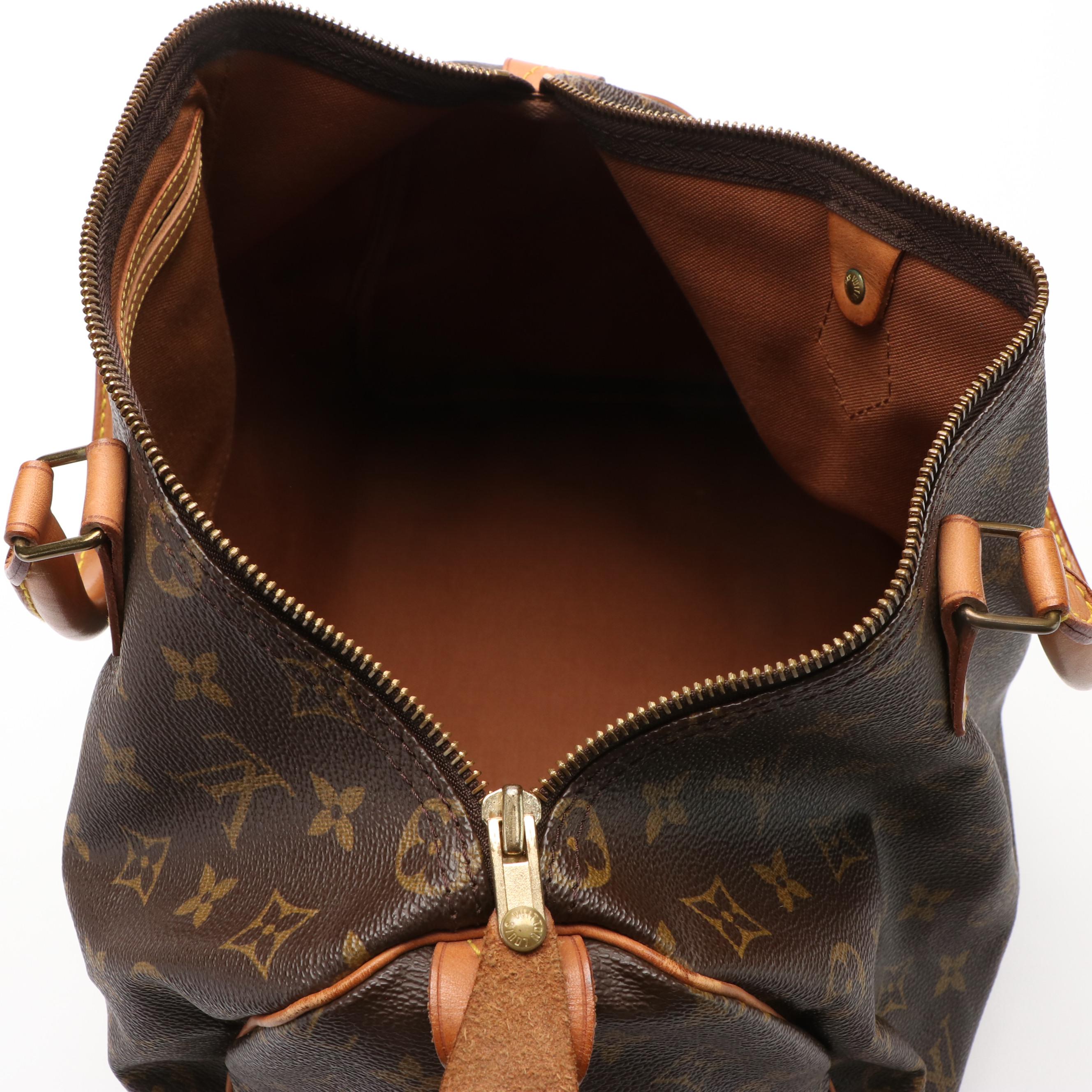 Louis Vuitton Speedy 35 Boston Bag in Monogram Canvas and Leather